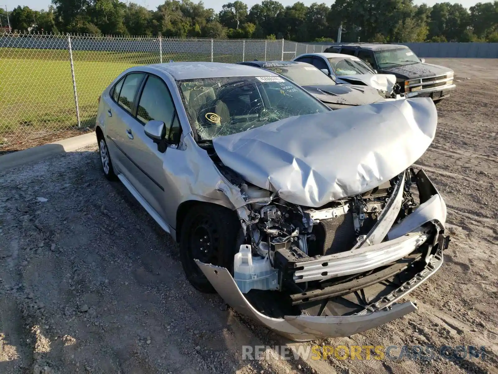 1 Photograph of a damaged car JTDEPRAE4LJ009007 TOYOTA COROLLA 2020