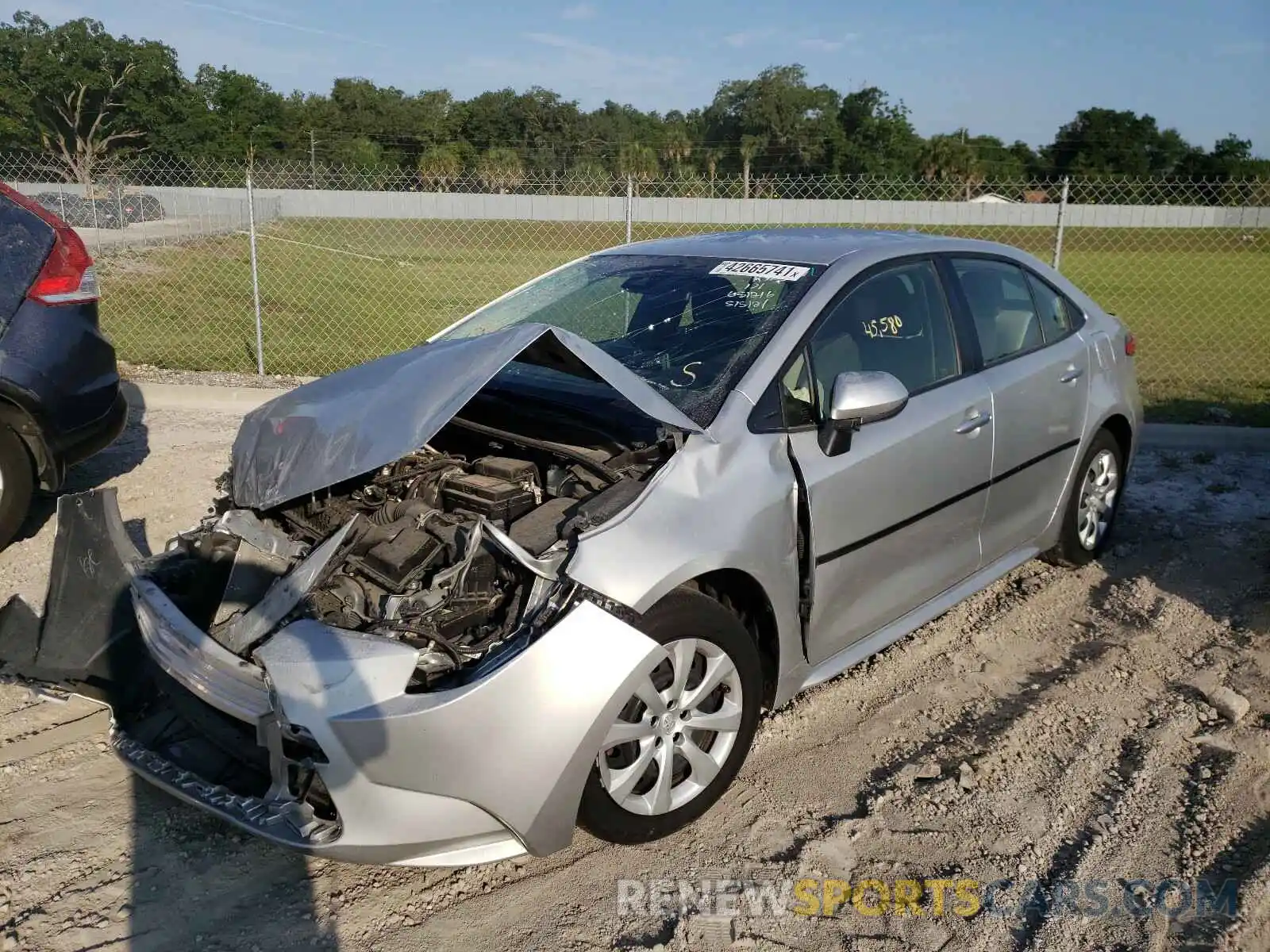 2 Photograph of a damaged car JTDEPRAE4LJ009007 TOYOTA COROLLA 2020