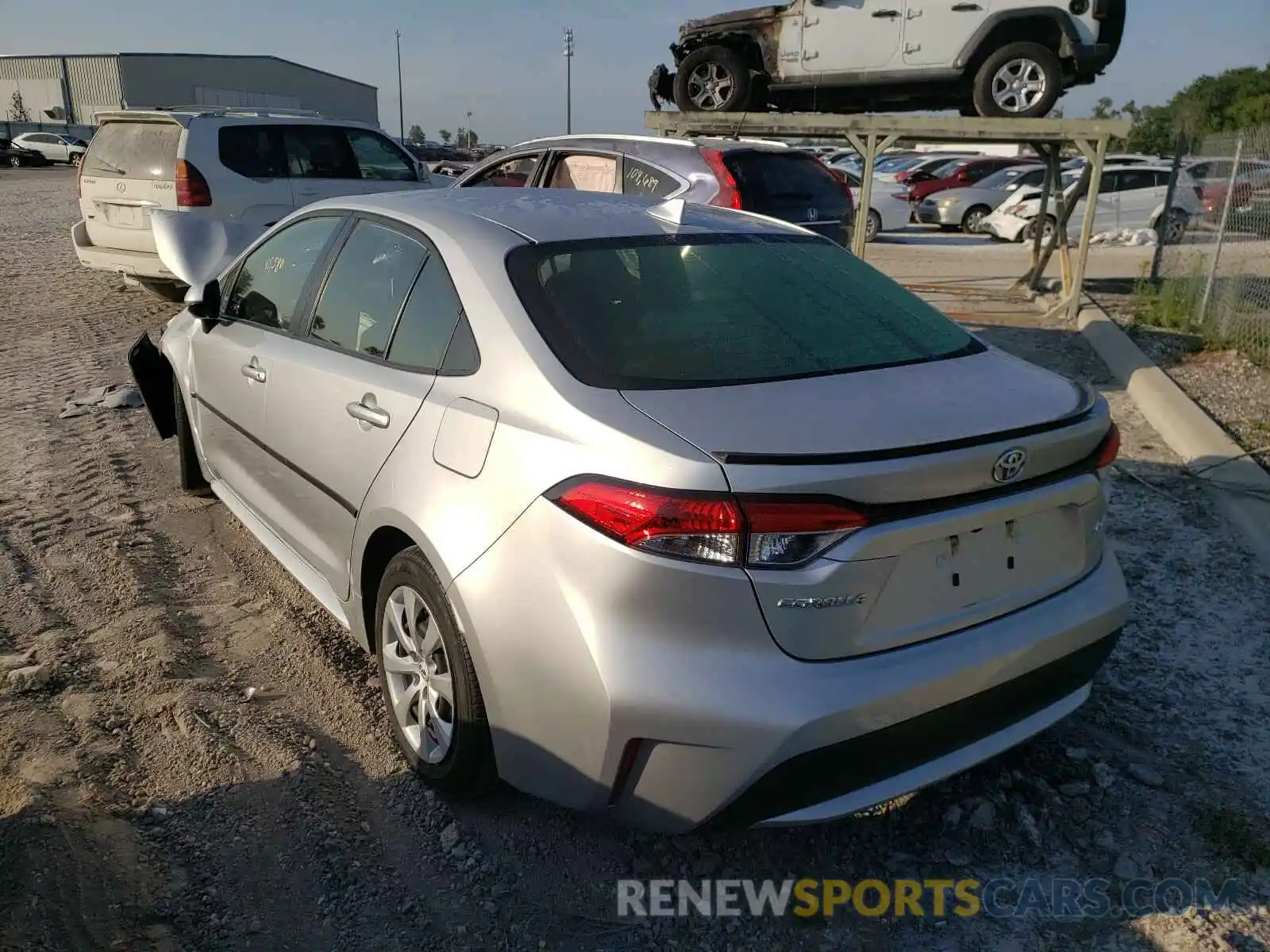 3 Photograph of a damaged car JTDEPRAE4LJ009007 TOYOTA COROLLA 2020