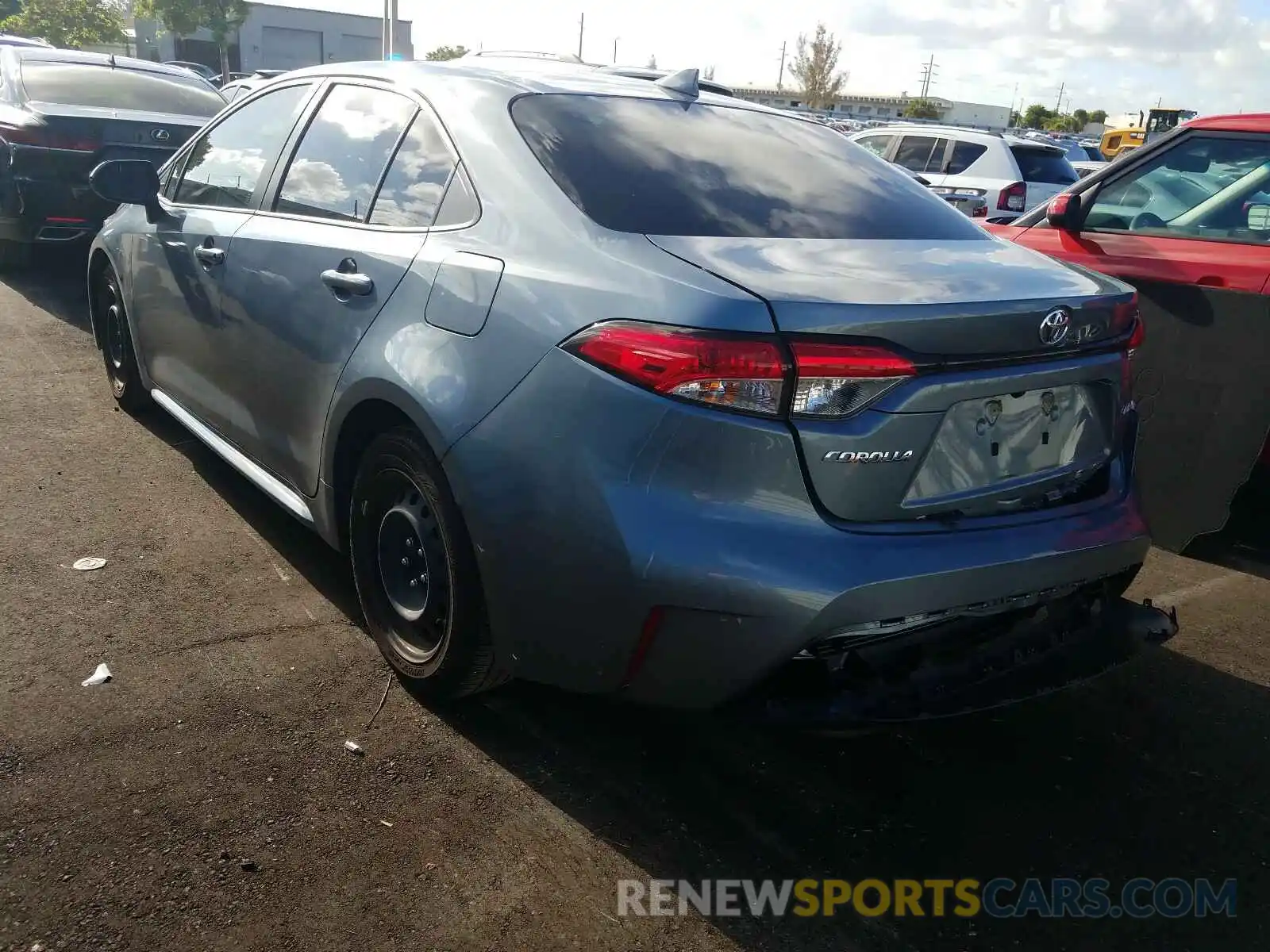 3 Photograph of a damaged car JTDEPRAE4LJ009069 TOYOTA COROLLA 2020