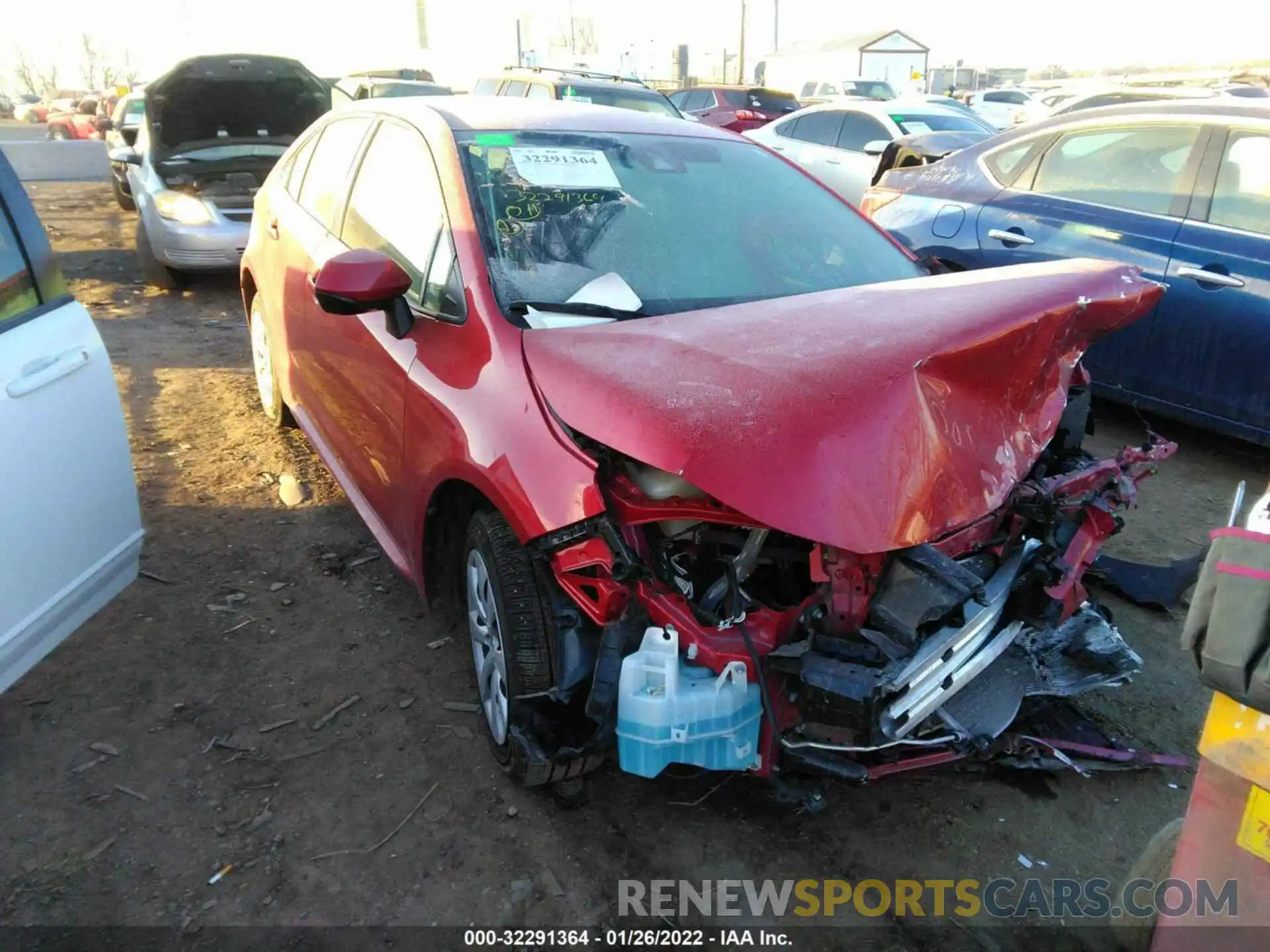 1 Photograph of a damaged car JTDEPRAE4LJ009525 TOYOTA COROLLA 2020