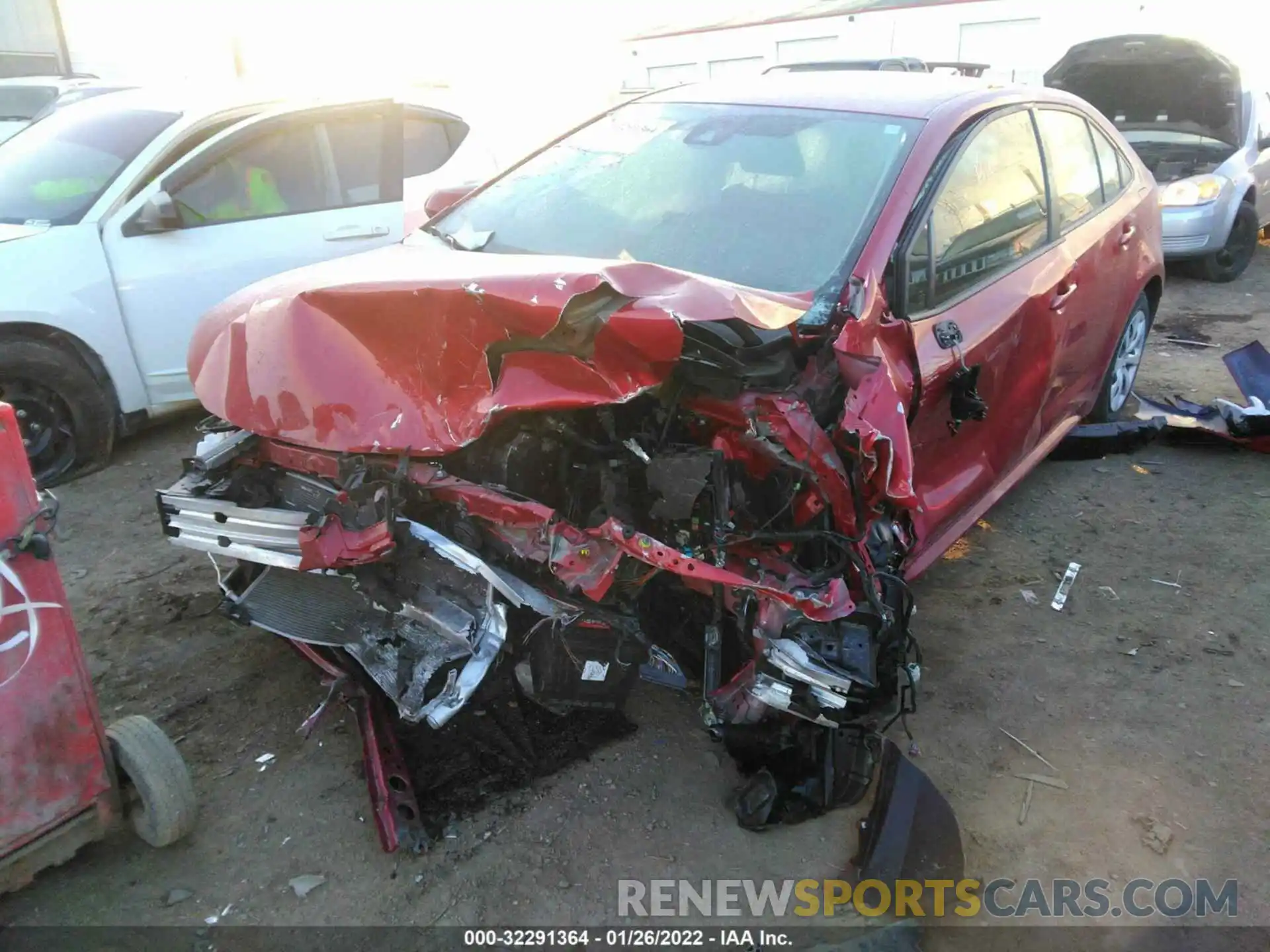 2 Photograph of a damaged car JTDEPRAE4LJ009525 TOYOTA COROLLA 2020