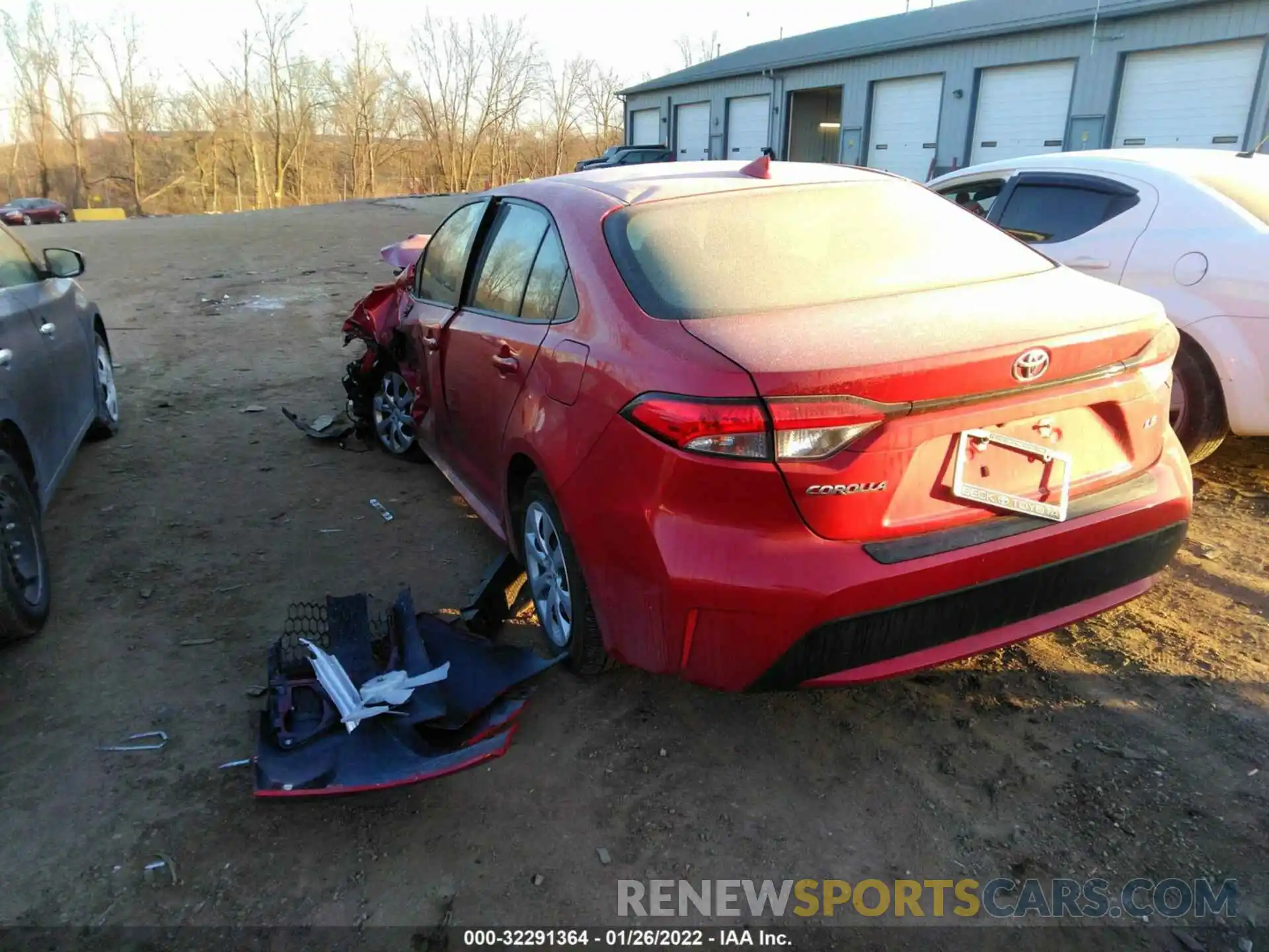 3 Photograph of a damaged car JTDEPRAE4LJ009525 TOYOTA COROLLA 2020