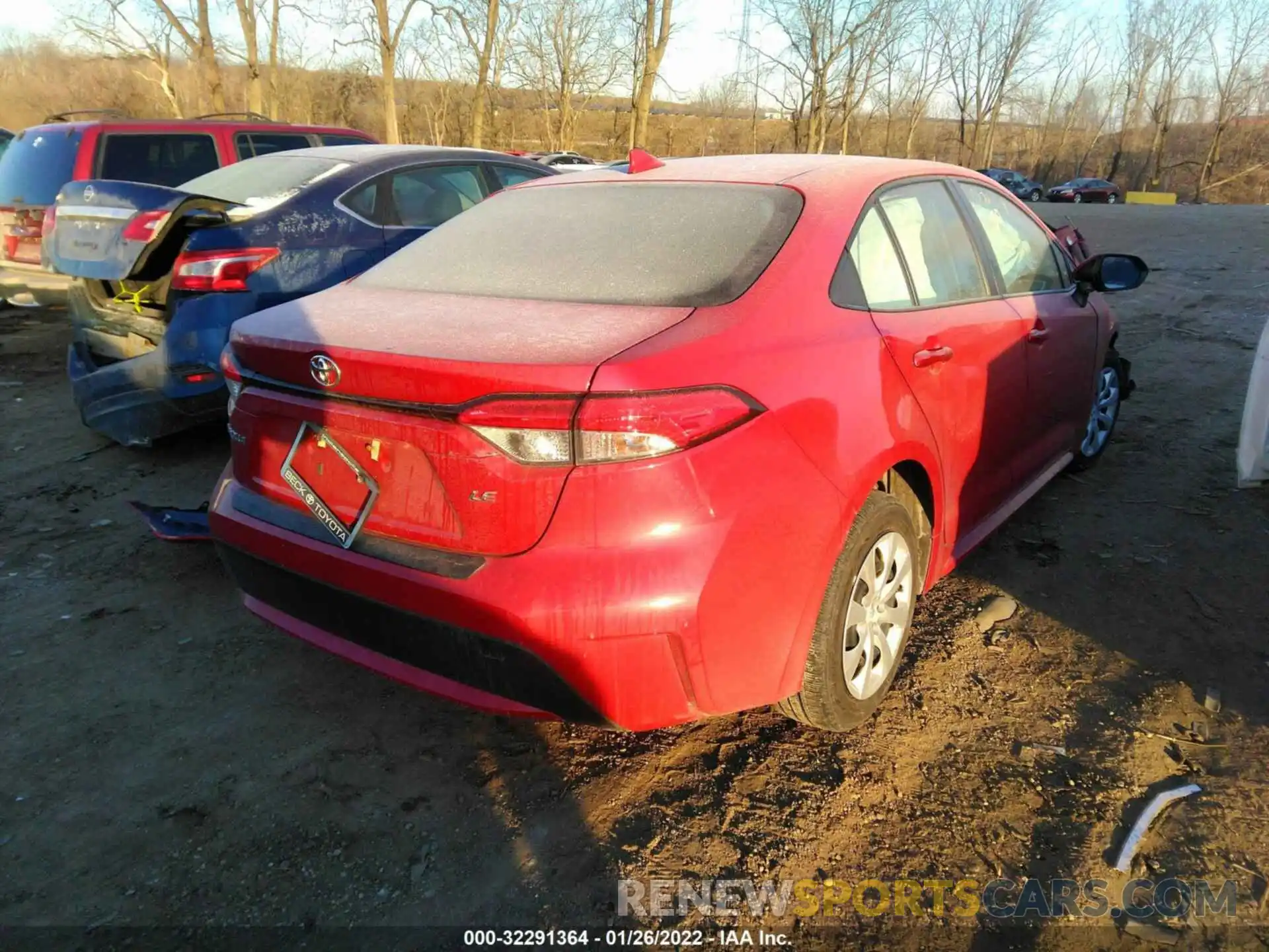 4 Photograph of a damaged car JTDEPRAE4LJ009525 TOYOTA COROLLA 2020