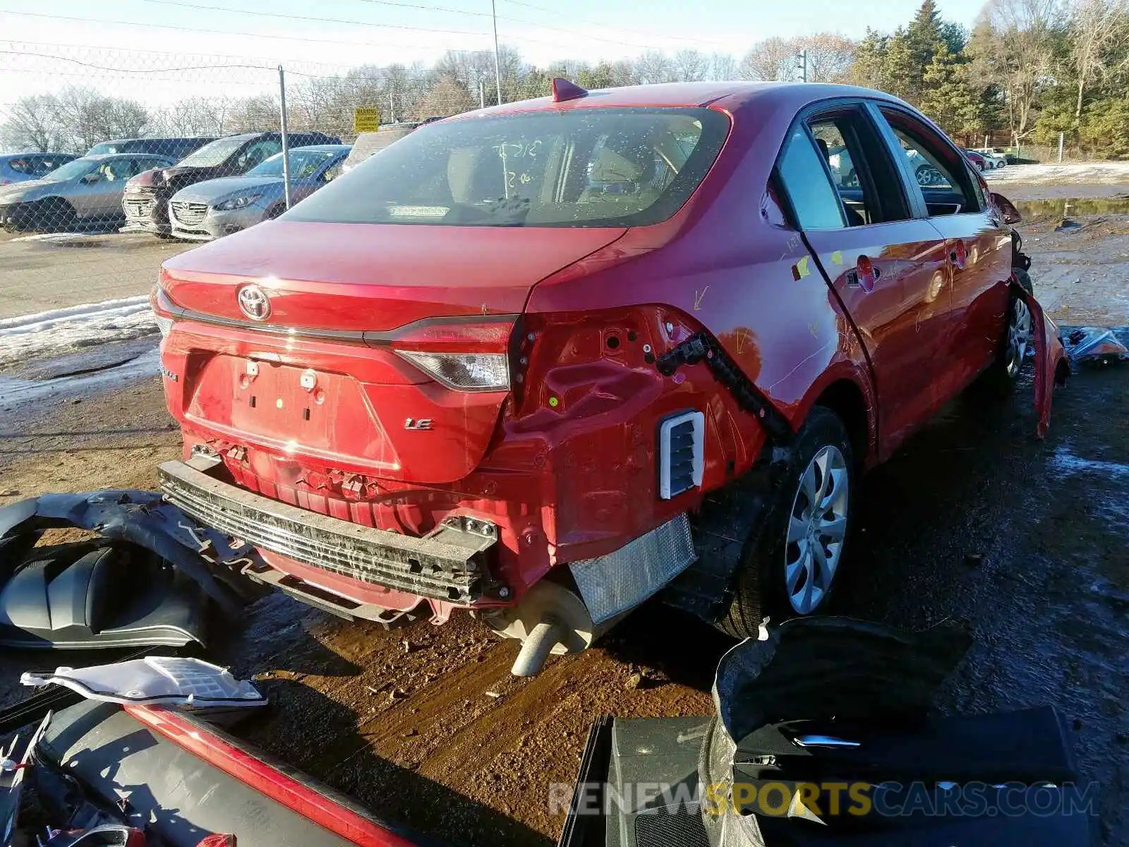 4 Photograph of a damaged car JTDEPRAE4LJ010108 TOYOTA COROLLA 2020