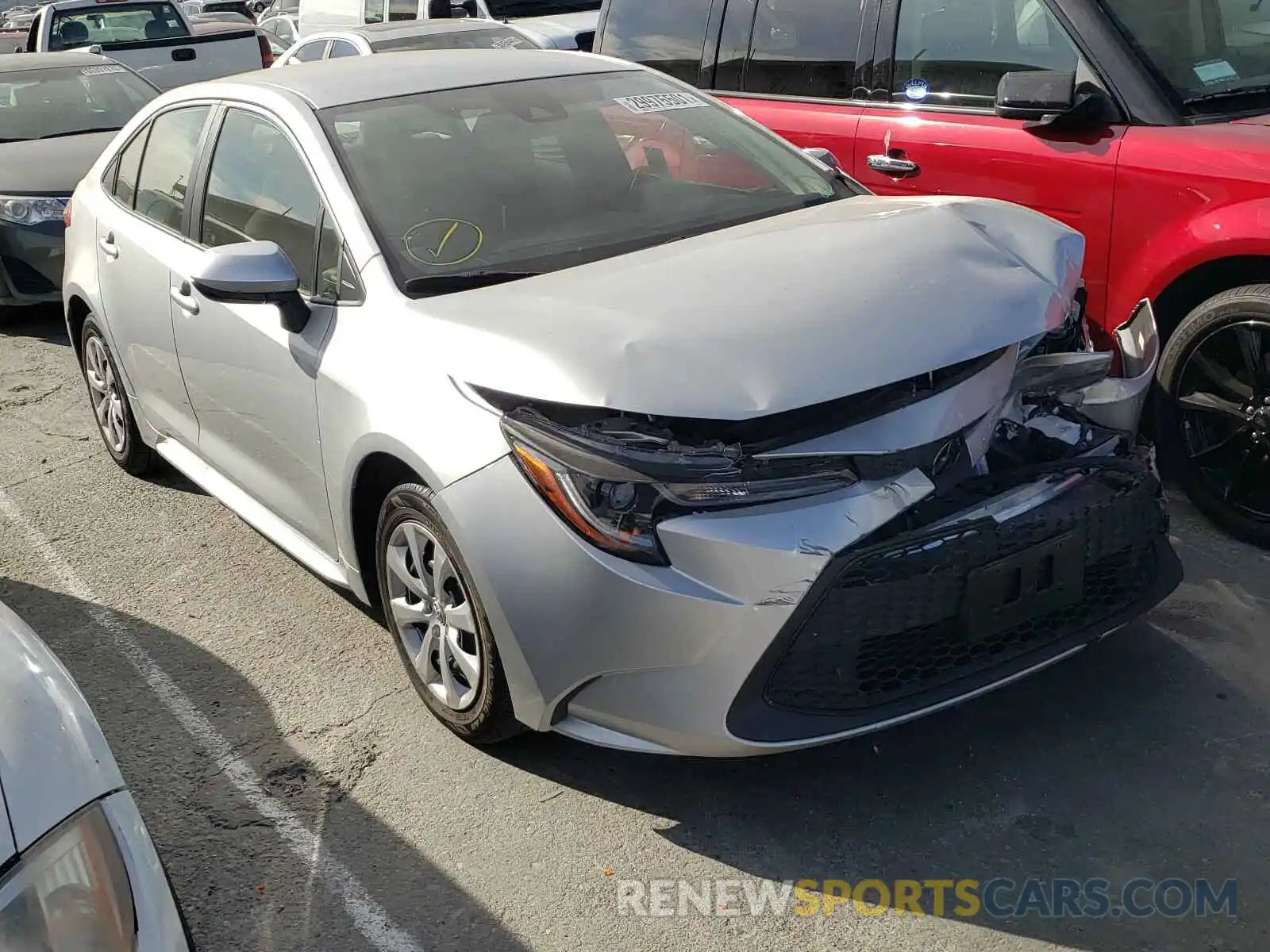 1 Photograph of a damaged car JTDEPRAE4LJ010142 TOYOTA COROLLA 2020