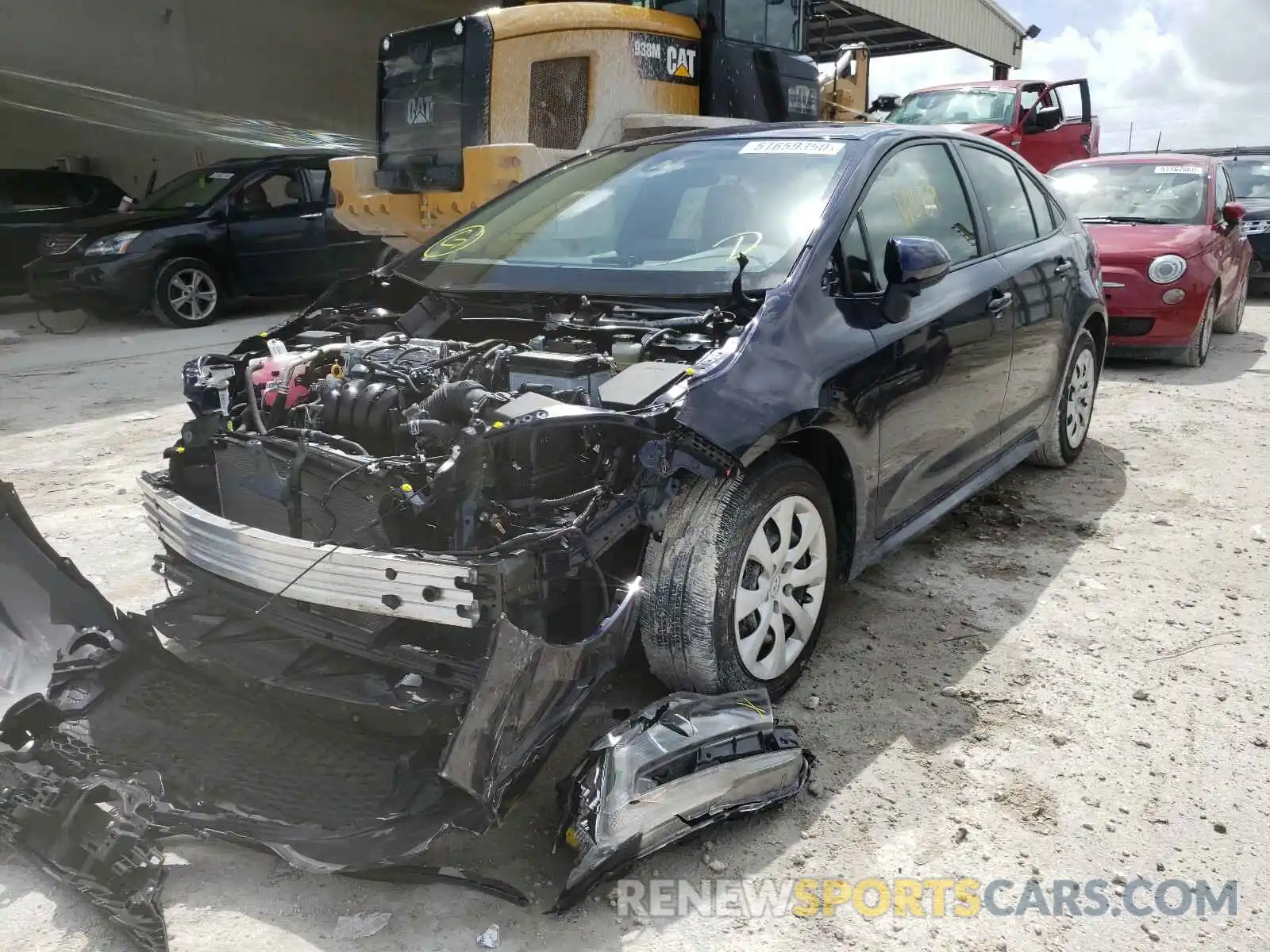 2 Photograph of a damaged car JTDEPRAE4LJ010187 TOYOTA COROLLA 2020
