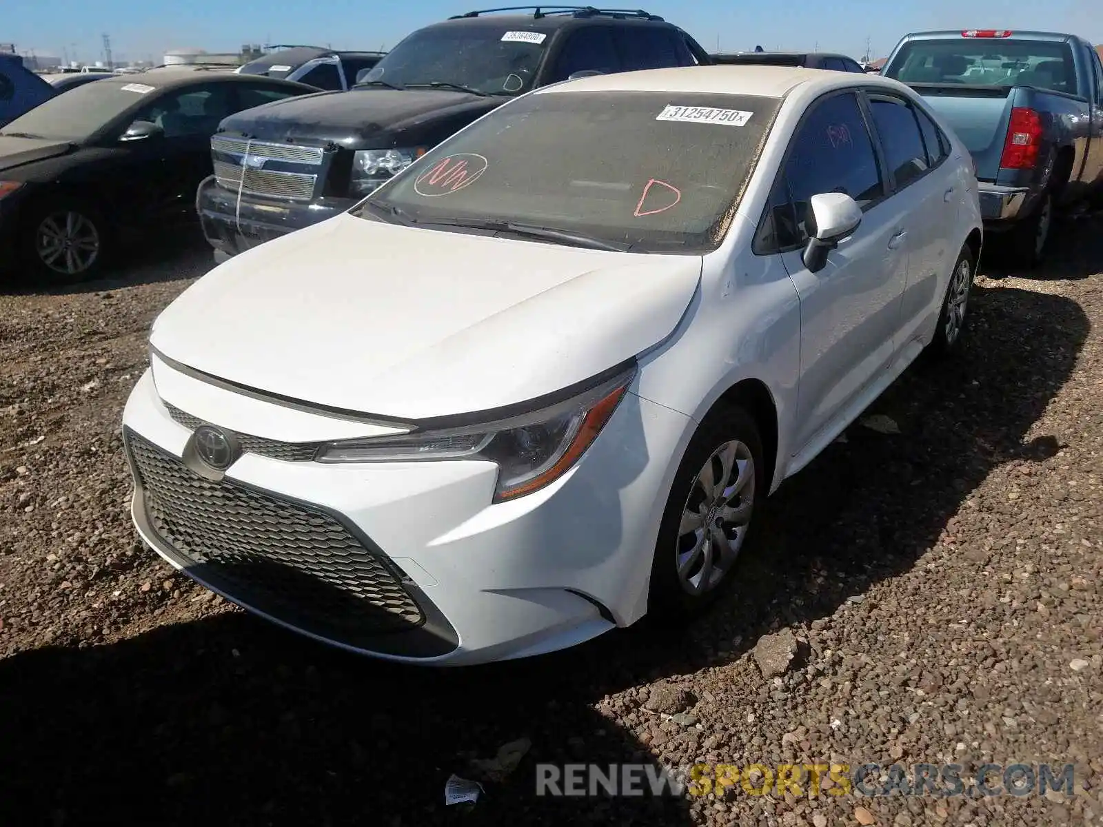 2 Photograph of a damaged car JTDEPRAE4LJ010268 TOYOTA COROLLA 2020