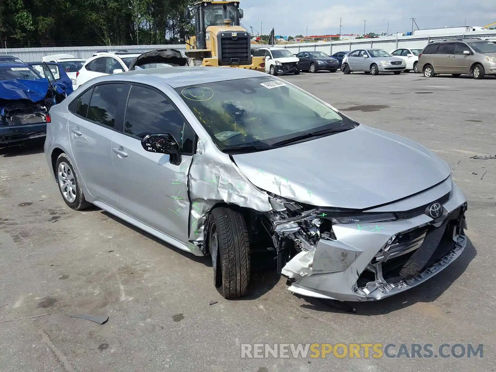 1 Photograph of a damaged car JTDEPRAE4LJ010478 TOYOTA COROLLA 2020