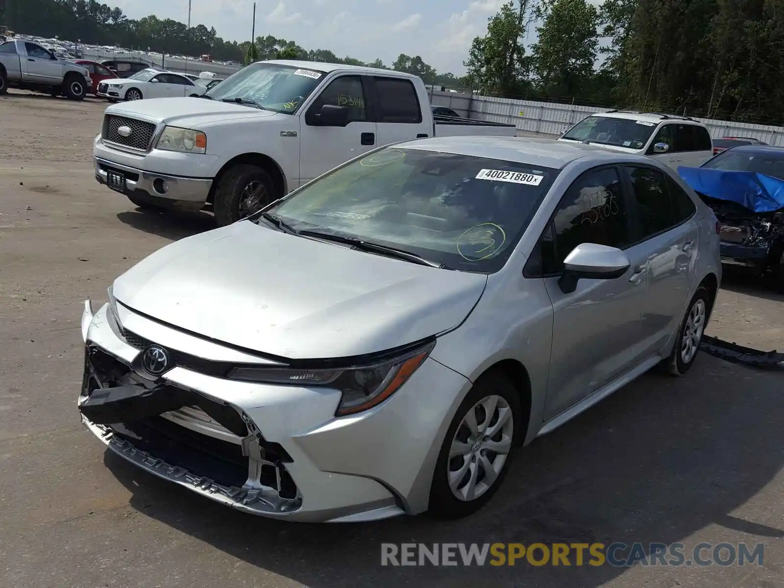 2 Photograph of a damaged car JTDEPRAE4LJ010478 TOYOTA COROLLA 2020