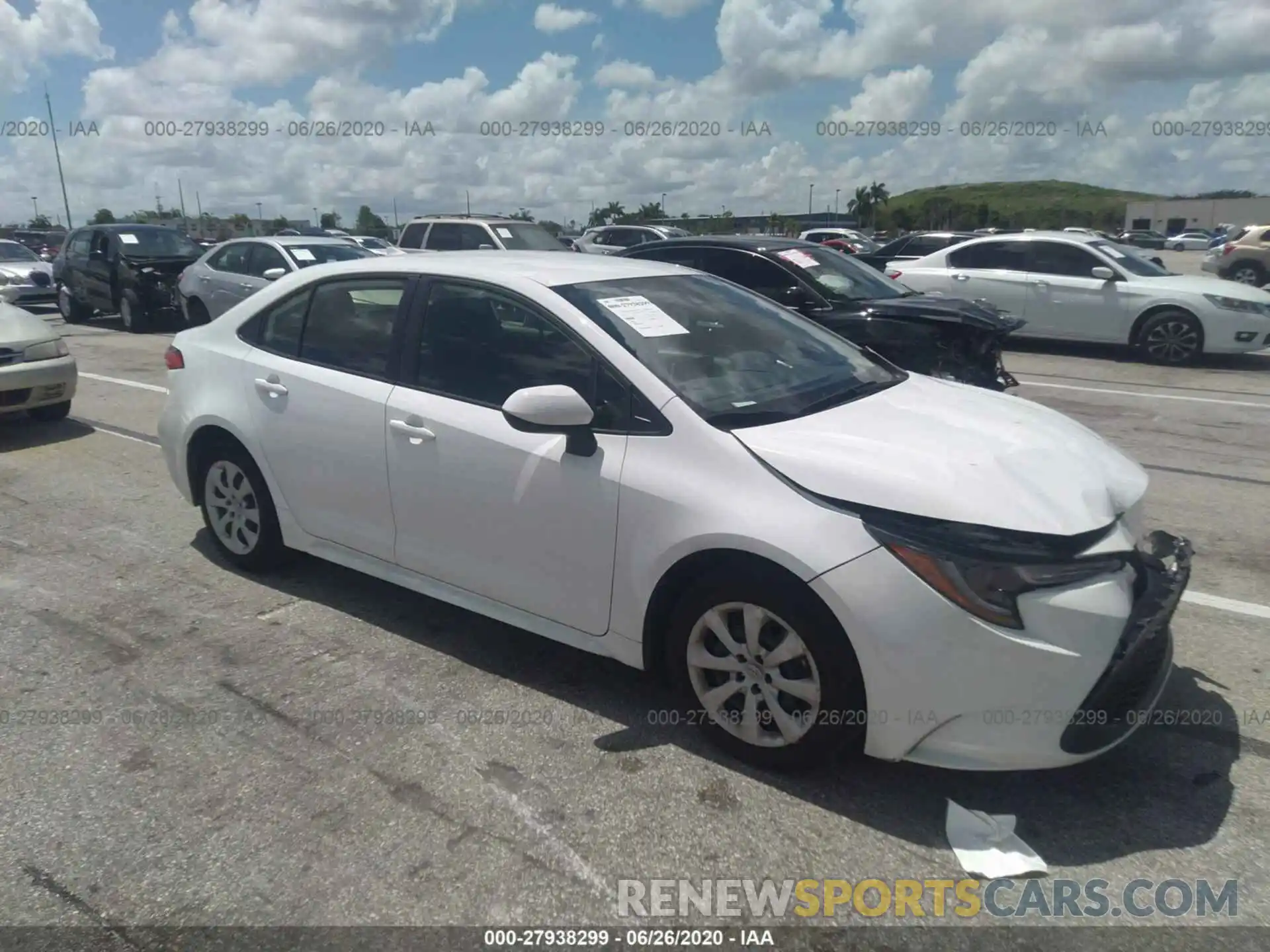 1 Photograph of a damaged car JTDEPRAE4LJ010528 TOYOTA COROLLA 2020