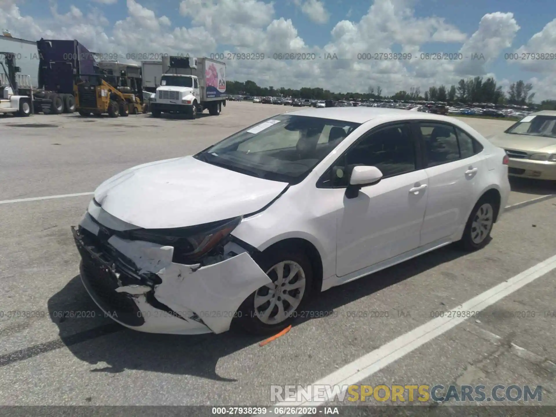 2 Photograph of a damaged car JTDEPRAE4LJ010528 TOYOTA COROLLA 2020