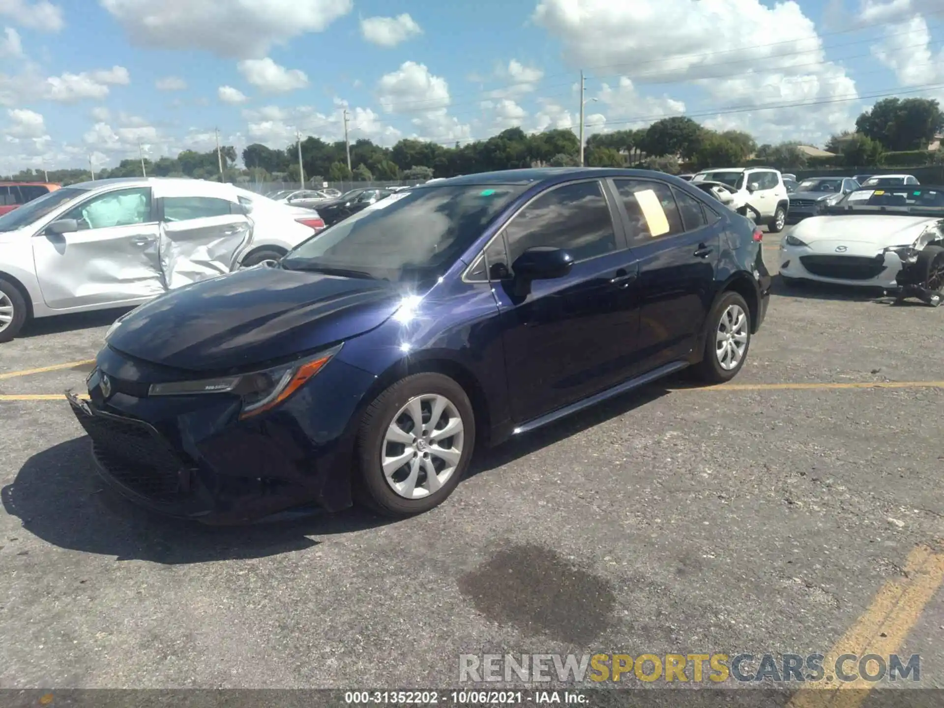 2 Photograph of a damaged car JTDEPRAE4LJ011078 TOYOTA COROLLA 2020