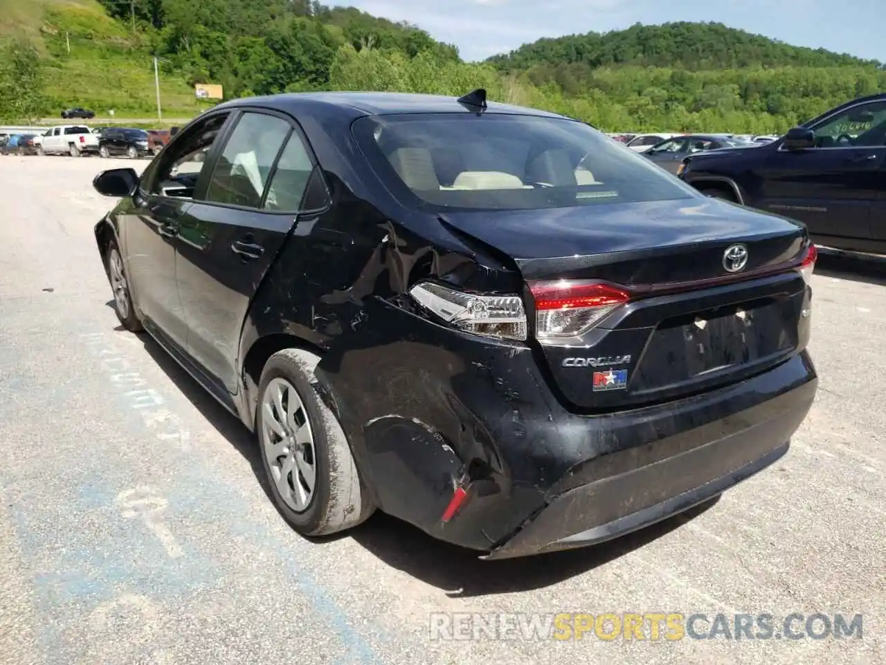 3 Photograph of a damaged car JTDEPRAE4LJ011887 TOYOTA COROLLA 2020