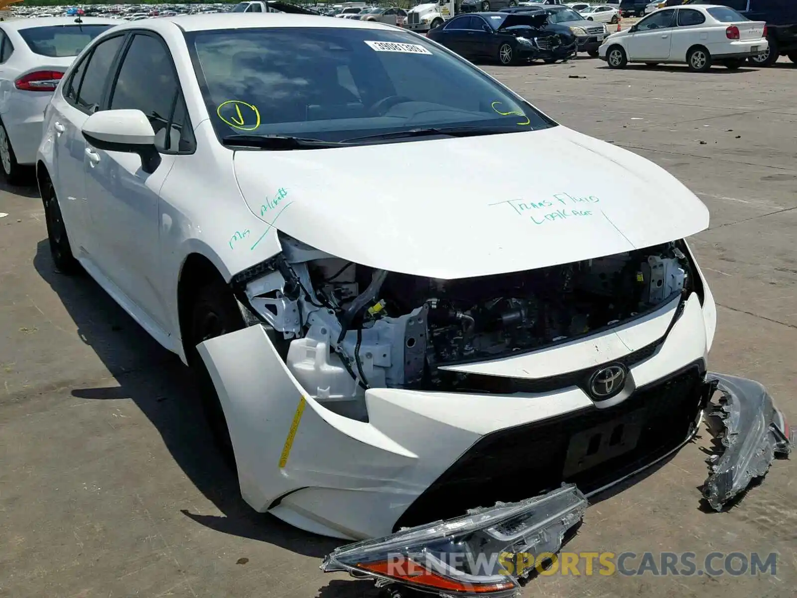 1 Photograph of a damaged car JTDEPRAE4LJ012246 TOYOTA COROLLA 2020