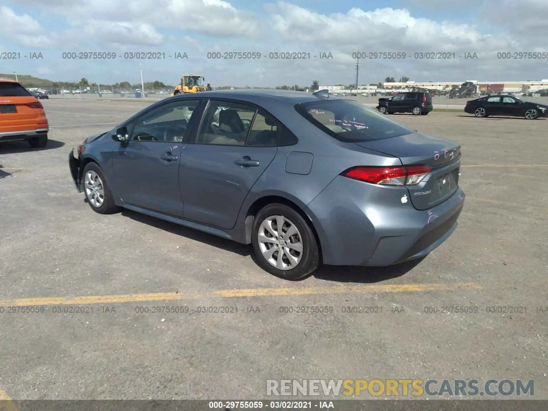 3 Photograph of a damaged car JTDEPRAE4LJ012571 TOYOTA COROLLA 2020