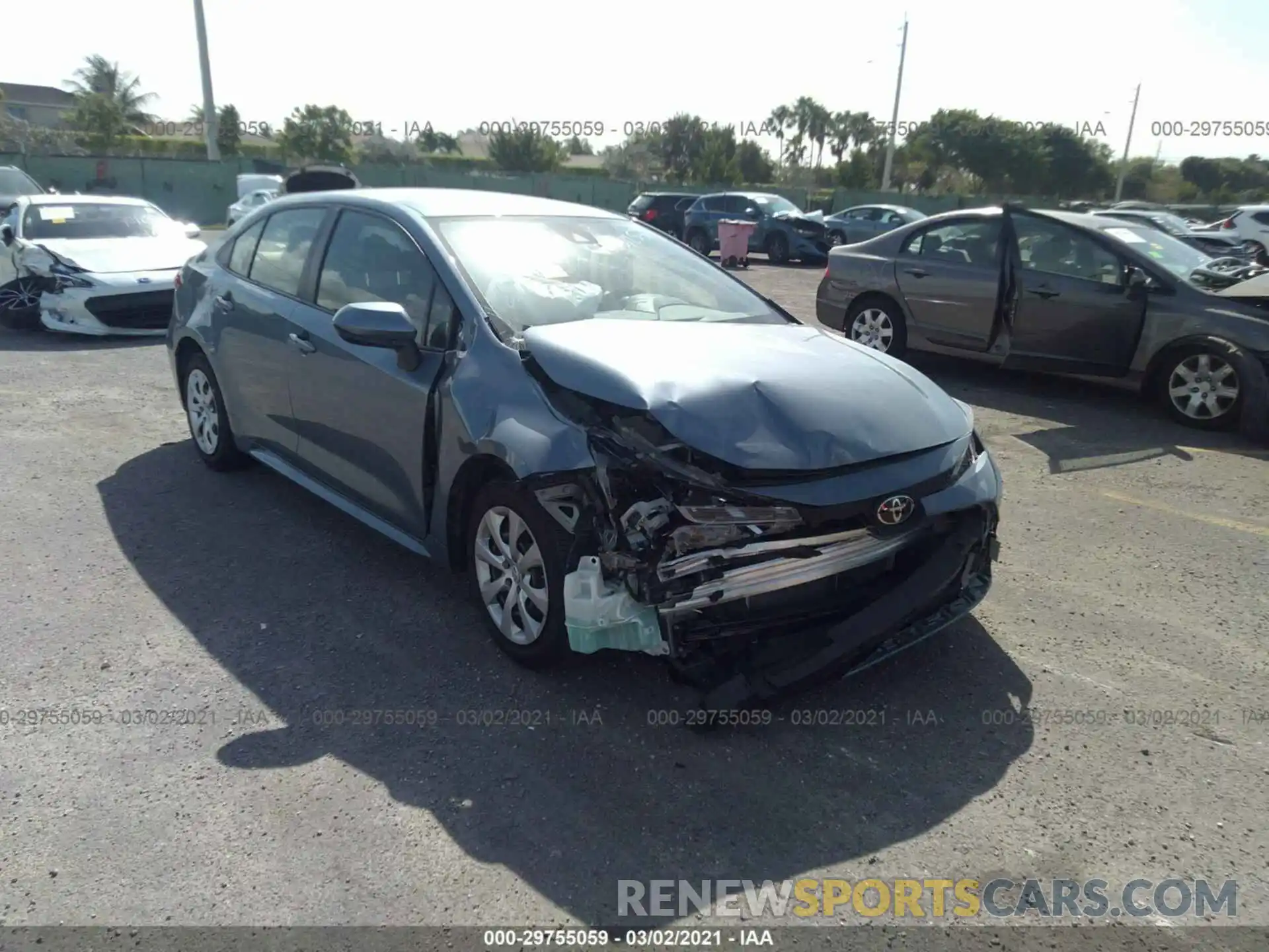 6 Photograph of a damaged car JTDEPRAE4LJ012571 TOYOTA COROLLA 2020