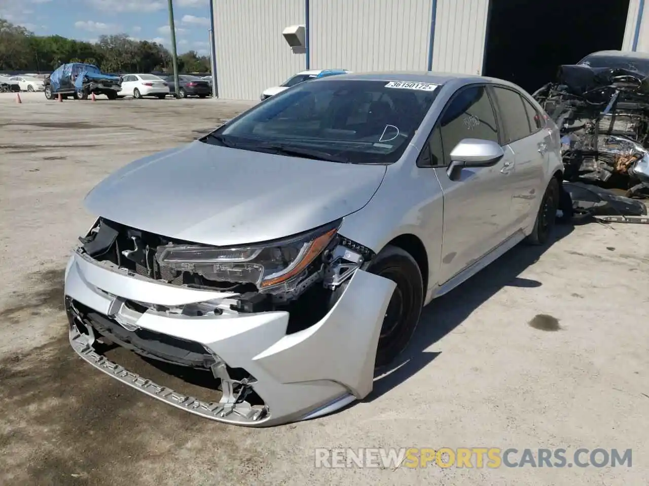 2 Photograph of a damaged car JTDEPRAE4LJ015485 TOYOTA COROLLA 2020