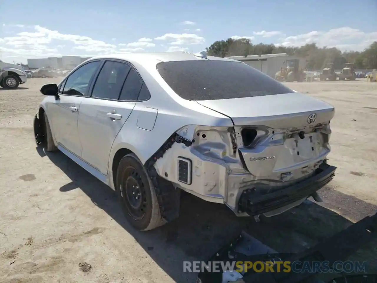 3 Photograph of a damaged car JTDEPRAE4LJ015485 TOYOTA COROLLA 2020