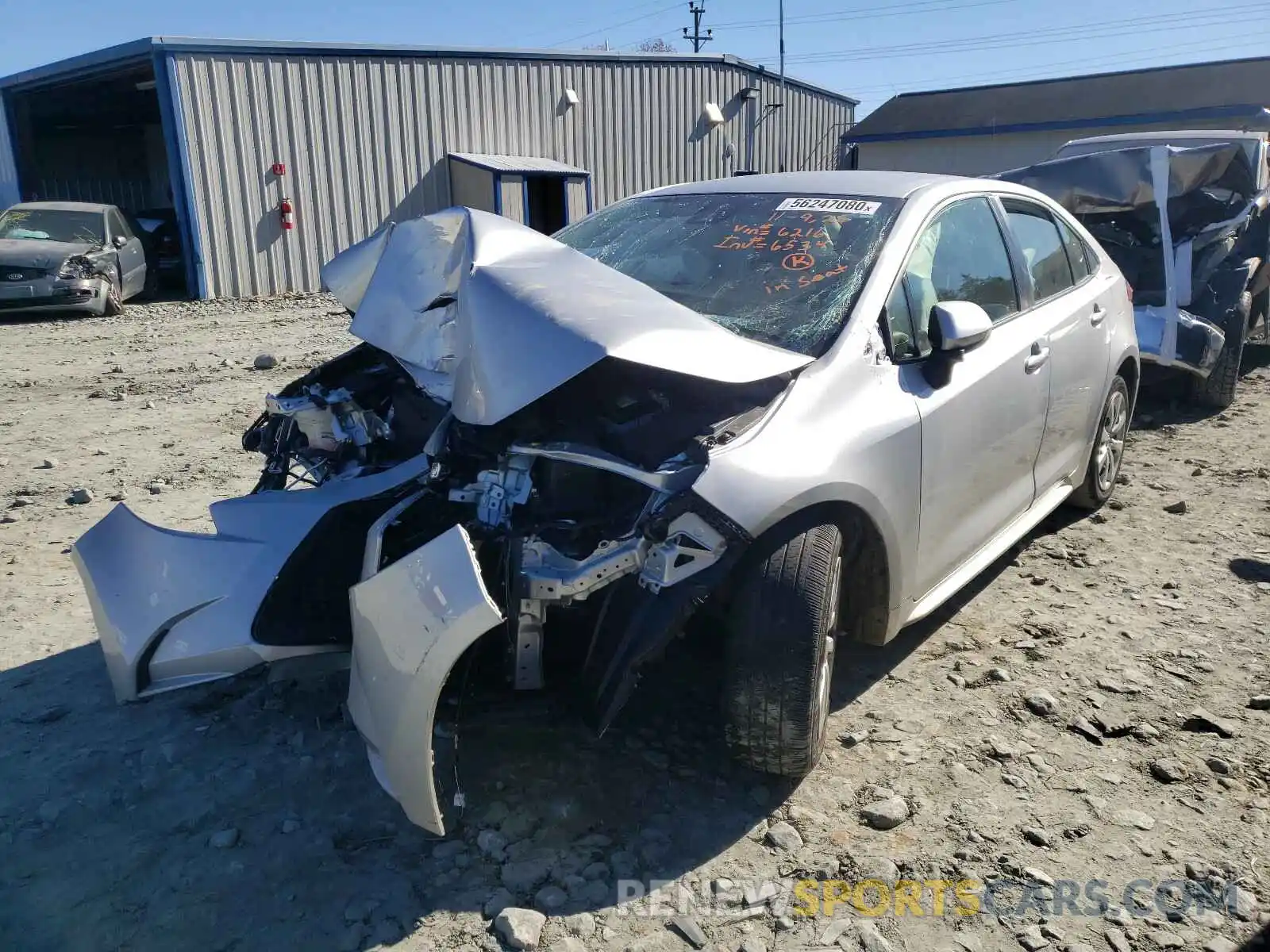 2 Фотография поврежденного автомобиля JTDEPRAE4LJ016216 TOYOTA COROLLA 2020