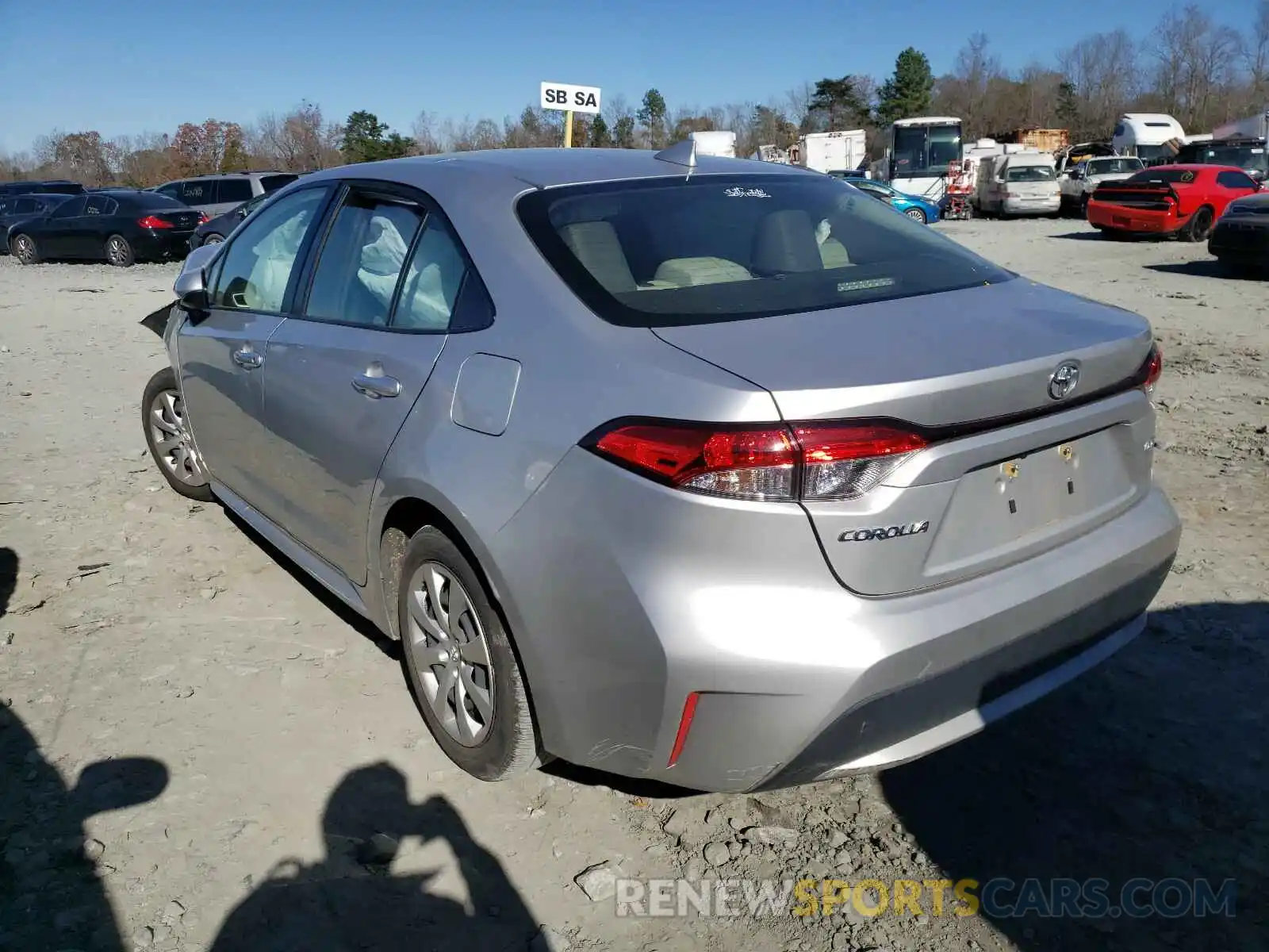 3 Photograph of a damaged car JTDEPRAE4LJ016216 TOYOTA COROLLA 2020