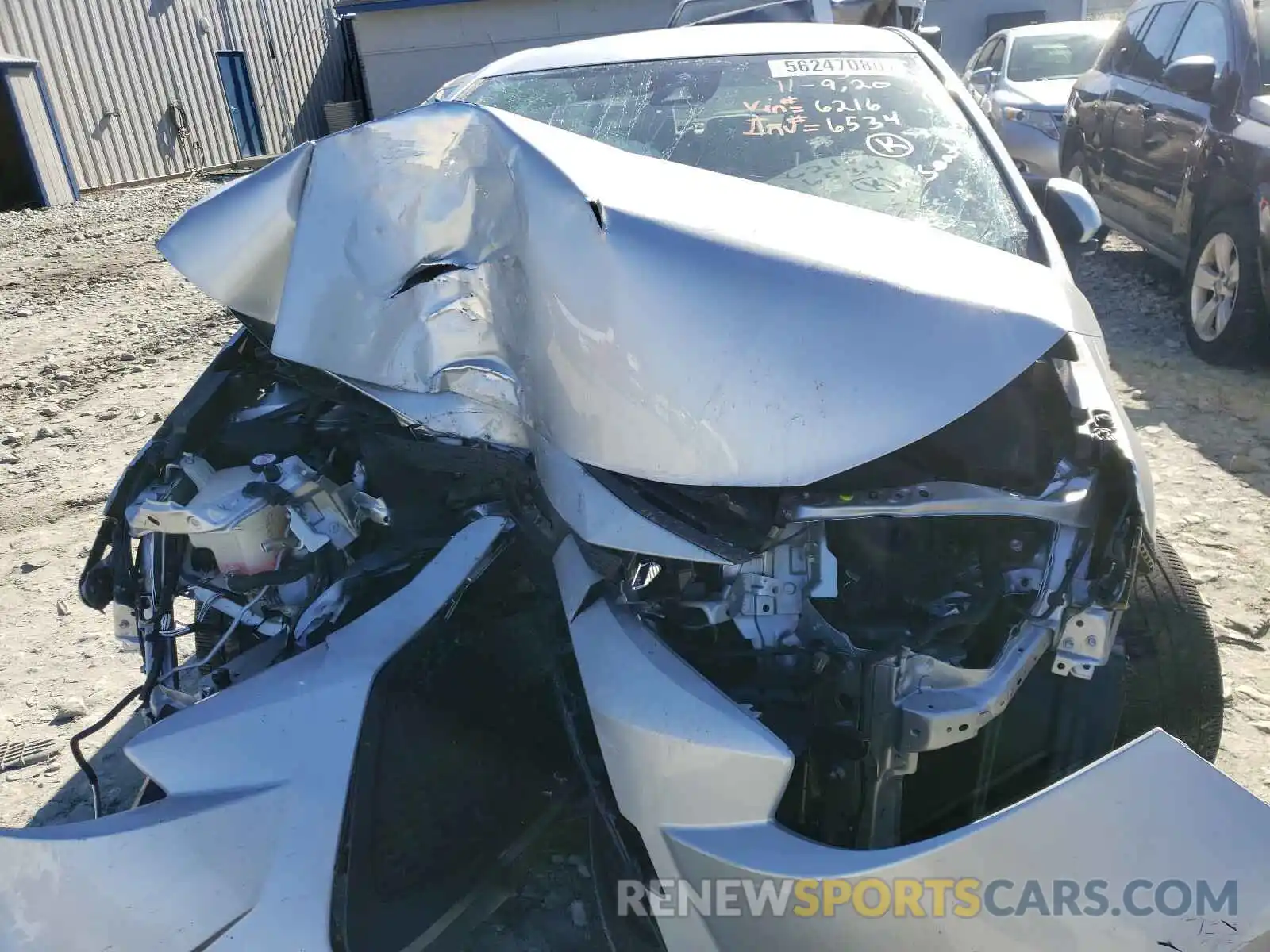 7 Photograph of a damaged car JTDEPRAE4LJ016216 TOYOTA COROLLA 2020