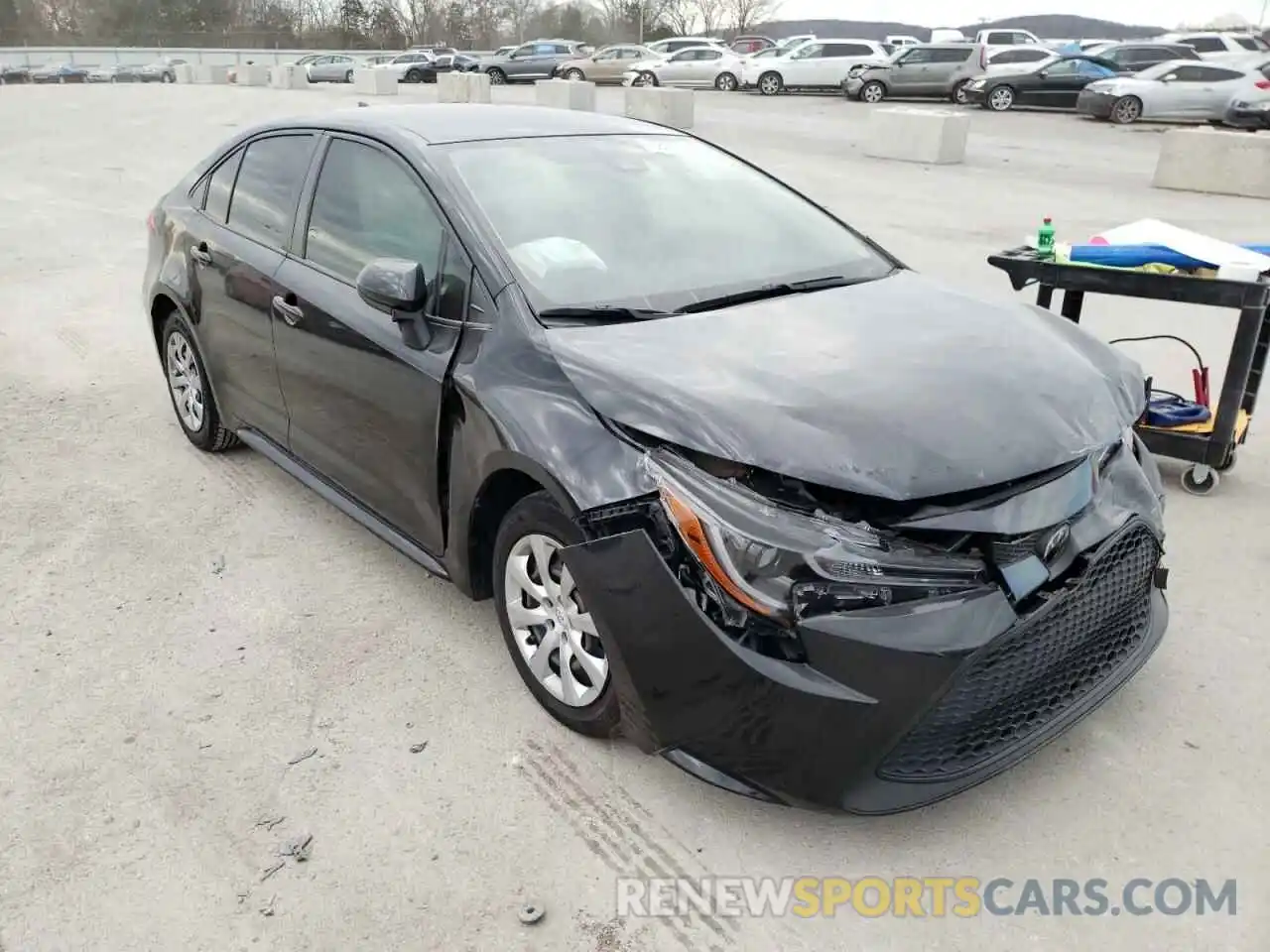 1 Photograph of a damaged car JTDEPRAE4LJ016992 TOYOTA COROLLA 2020