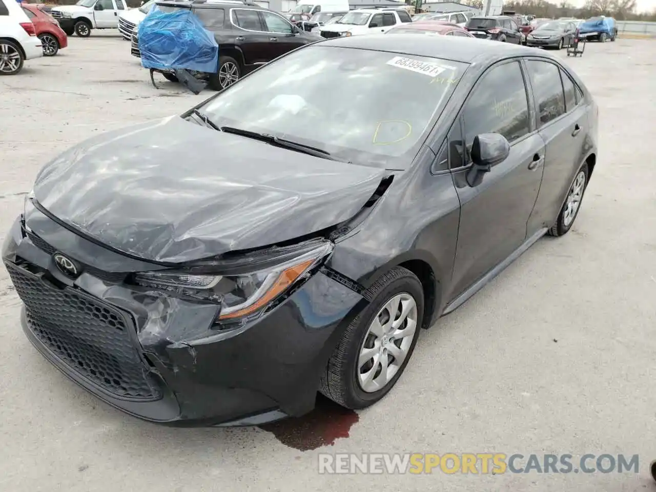 2 Photograph of a damaged car JTDEPRAE4LJ016992 TOYOTA COROLLA 2020