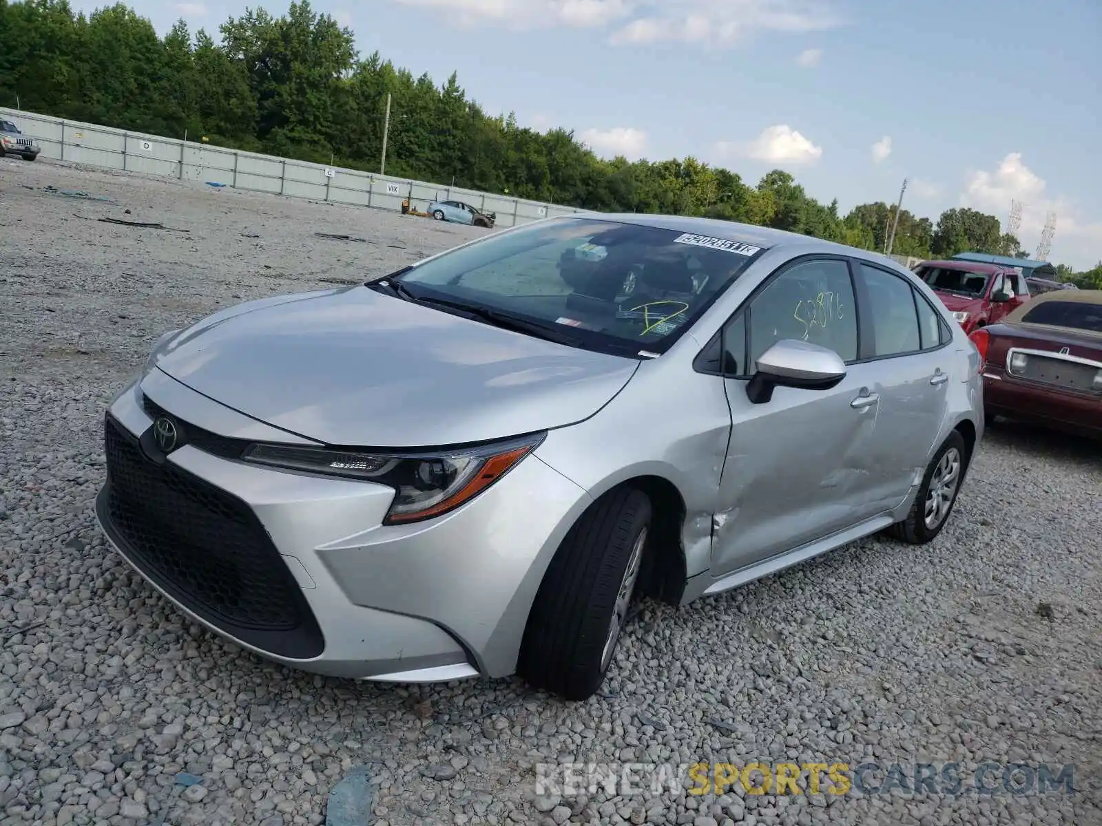 2 Photograph of a damaged car JTDEPRAE4LJ017964 TOYOTA COROLLA 2020