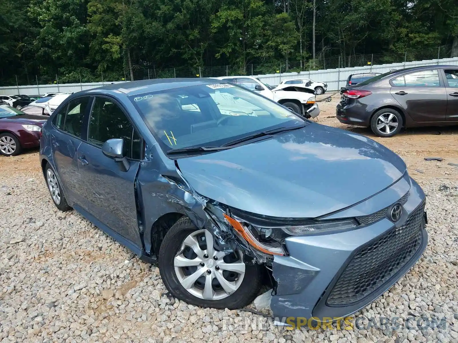 1 Photograph of a damaged car JTDEPRAE4LJ018029 TOYOTA COROLLA 2020