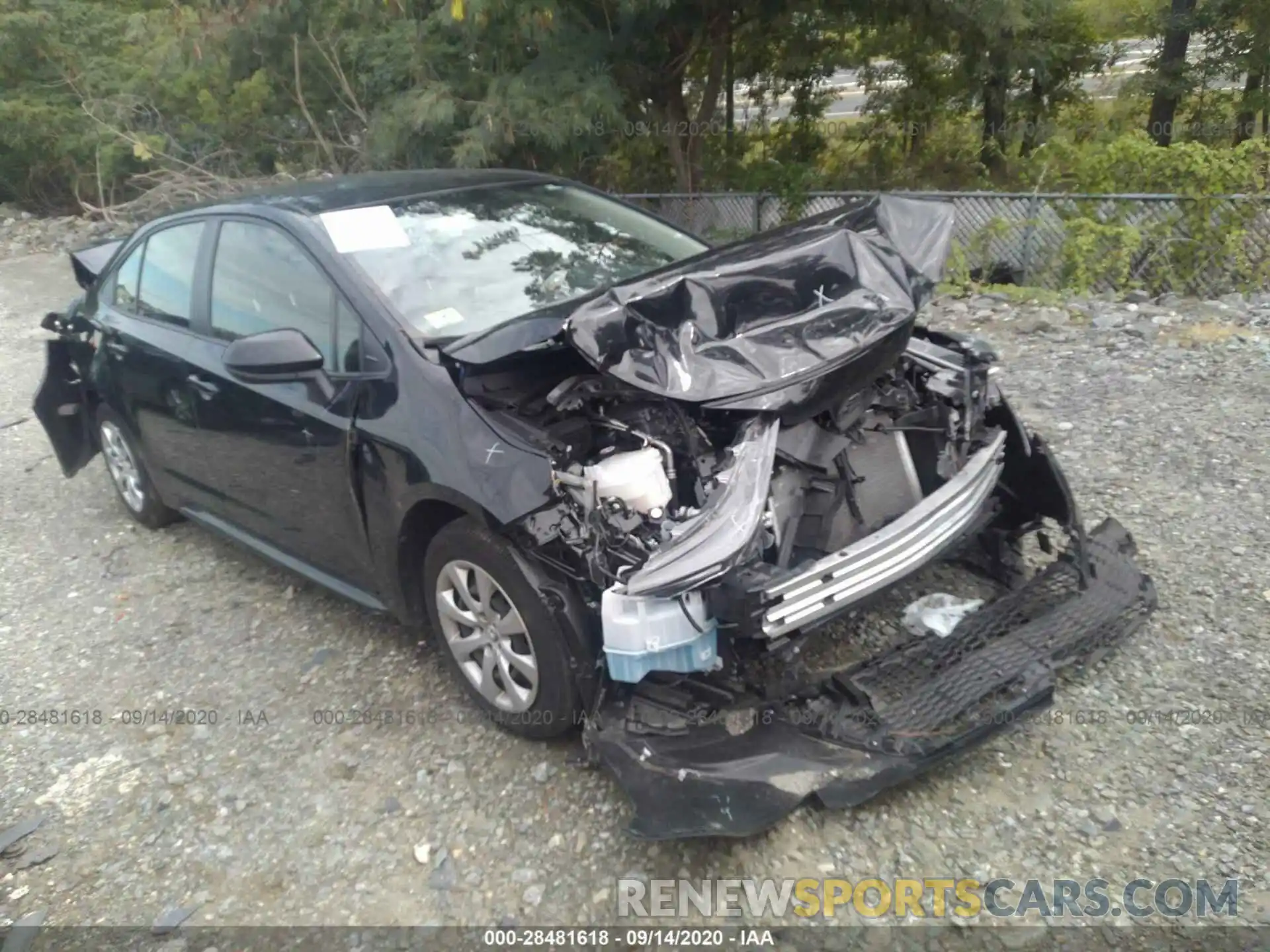 1 Photograph of a damaged car JTDEPRAE4LJ019150 TOYOTA COROLLA 2020