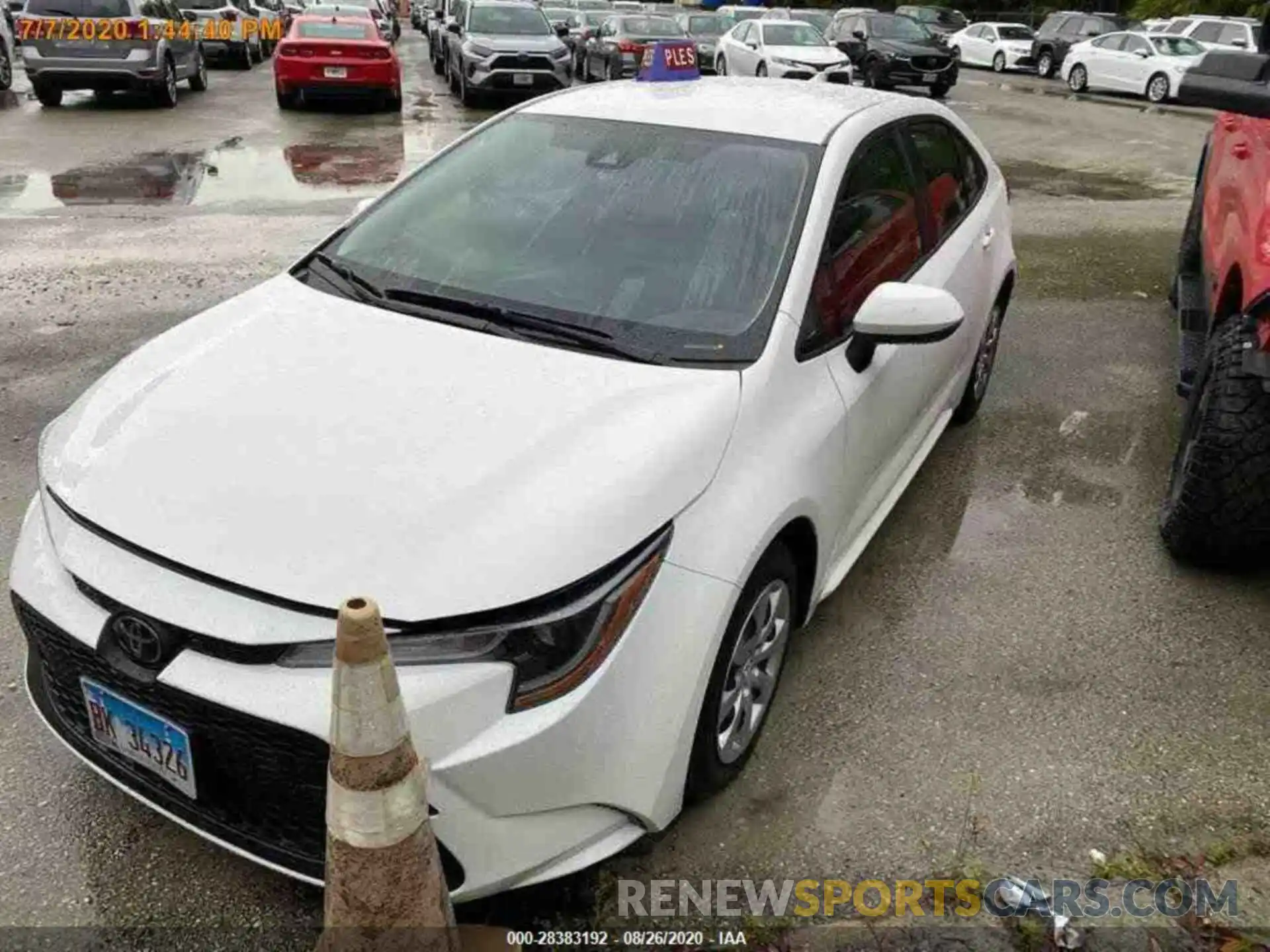 7 Photograph of a damaged car JTDEPRAE4LJ019262 TOYOTA COROLLA 2020