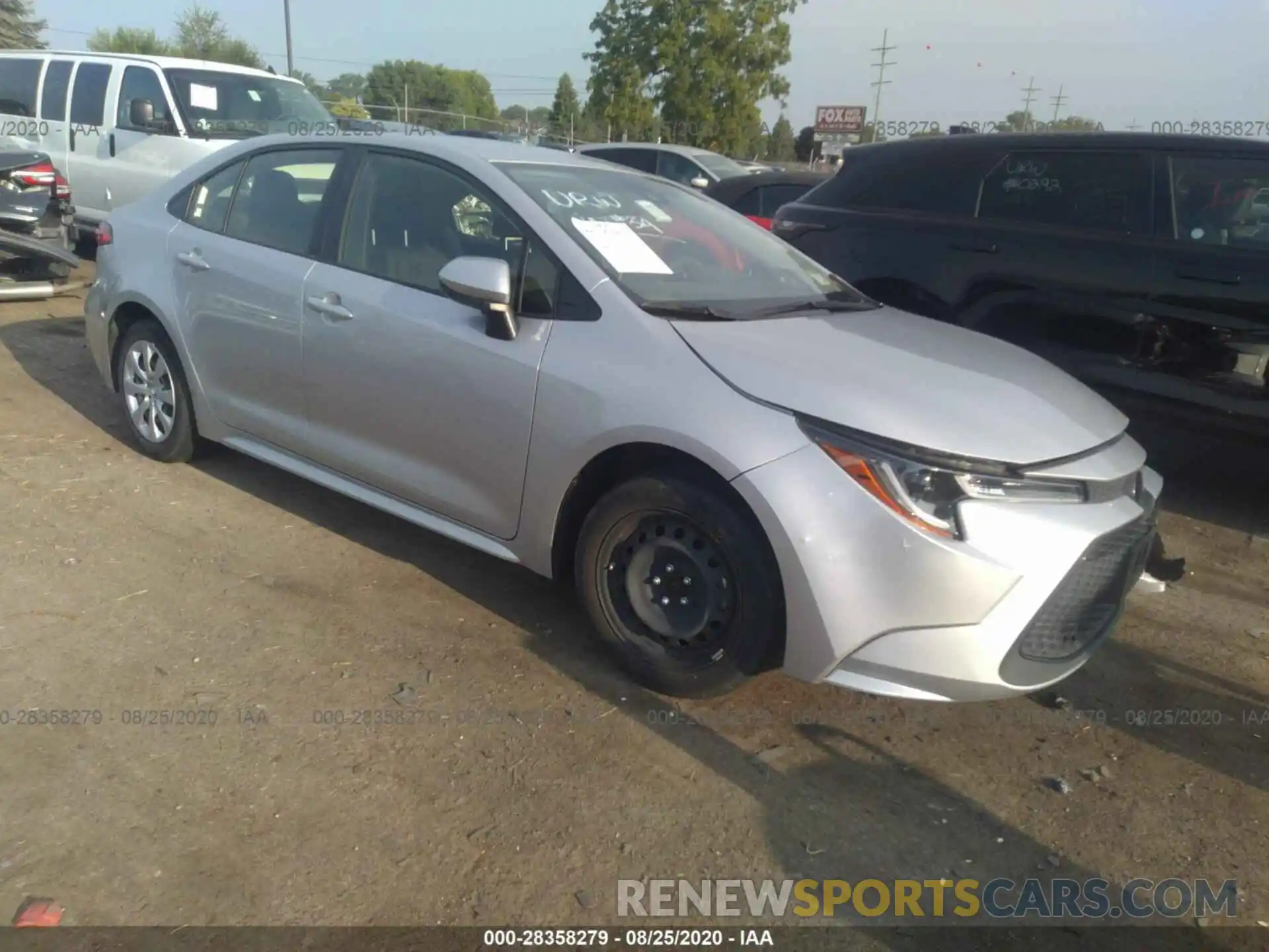 1 Photograph of a damaged car JTDEPRAE4LJ019293 TOYOTA COROLLA 2020