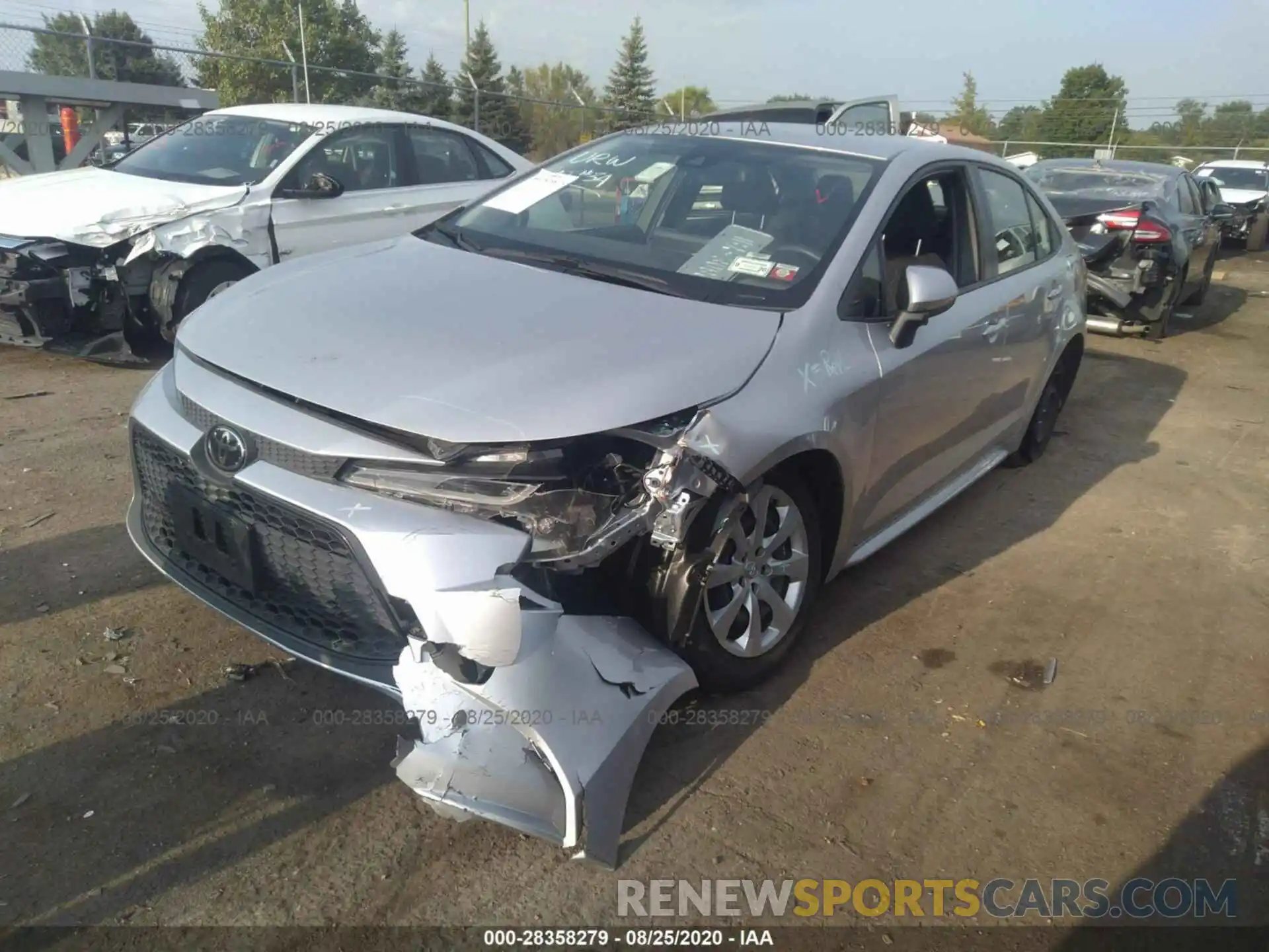 2 Photograph of a damaged car JTDEPRAE4LJ019293 TOYOTA COROLLA 2020