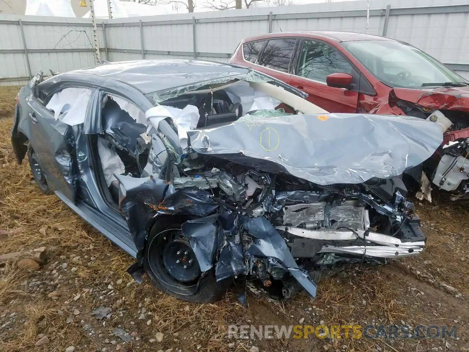 1 Photograph of a damaged car JTDEPRAE4LJ019357 TOYOTA COROLLA 2020