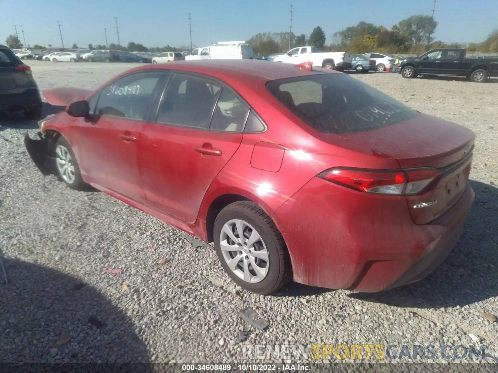 3 Photograph of a damaged car JTDEPRAE4LJ019620 TOYOTA COROLLA 2020