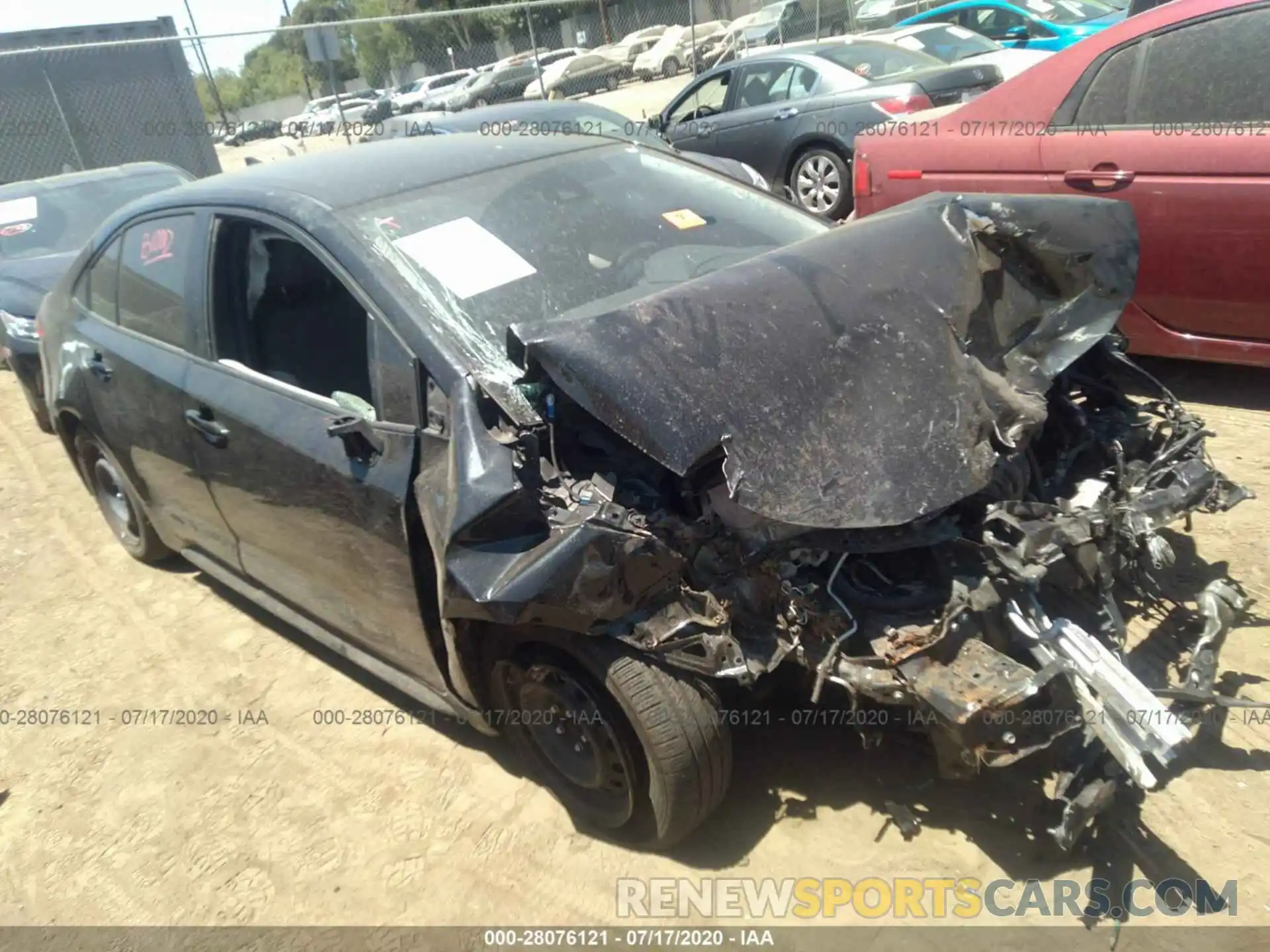 1 Photograph of a damaged car JTDEPRAE4LJ019679 TOYOTA COROLLA 2020