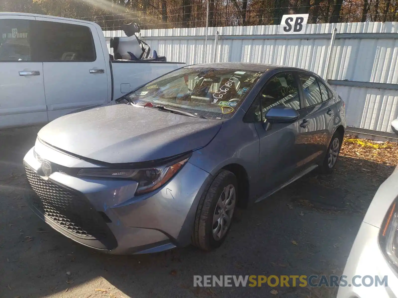 2 Photograph of a damaged car JTDEPRAE4LJ020332 TOYOTA COROLLA 2020