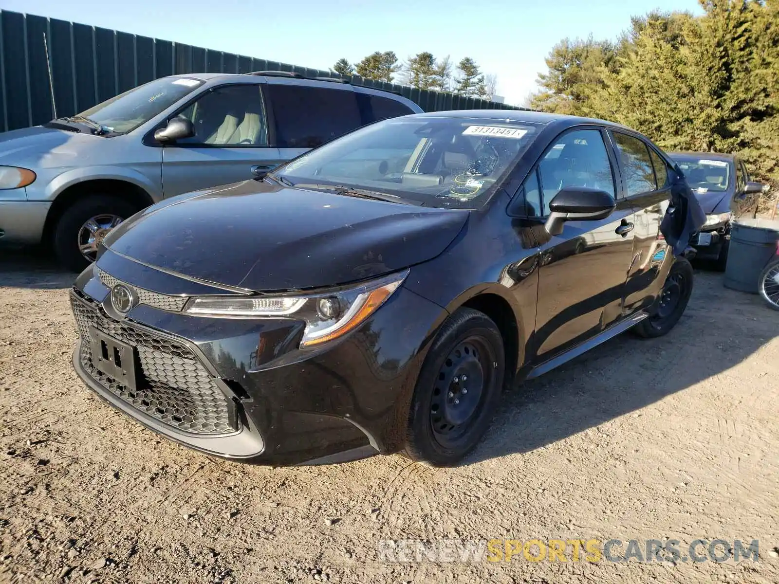 2 Photograph of a damaged car JTDEPRAE4LJ020492 TOYOTA COROLLA 2020