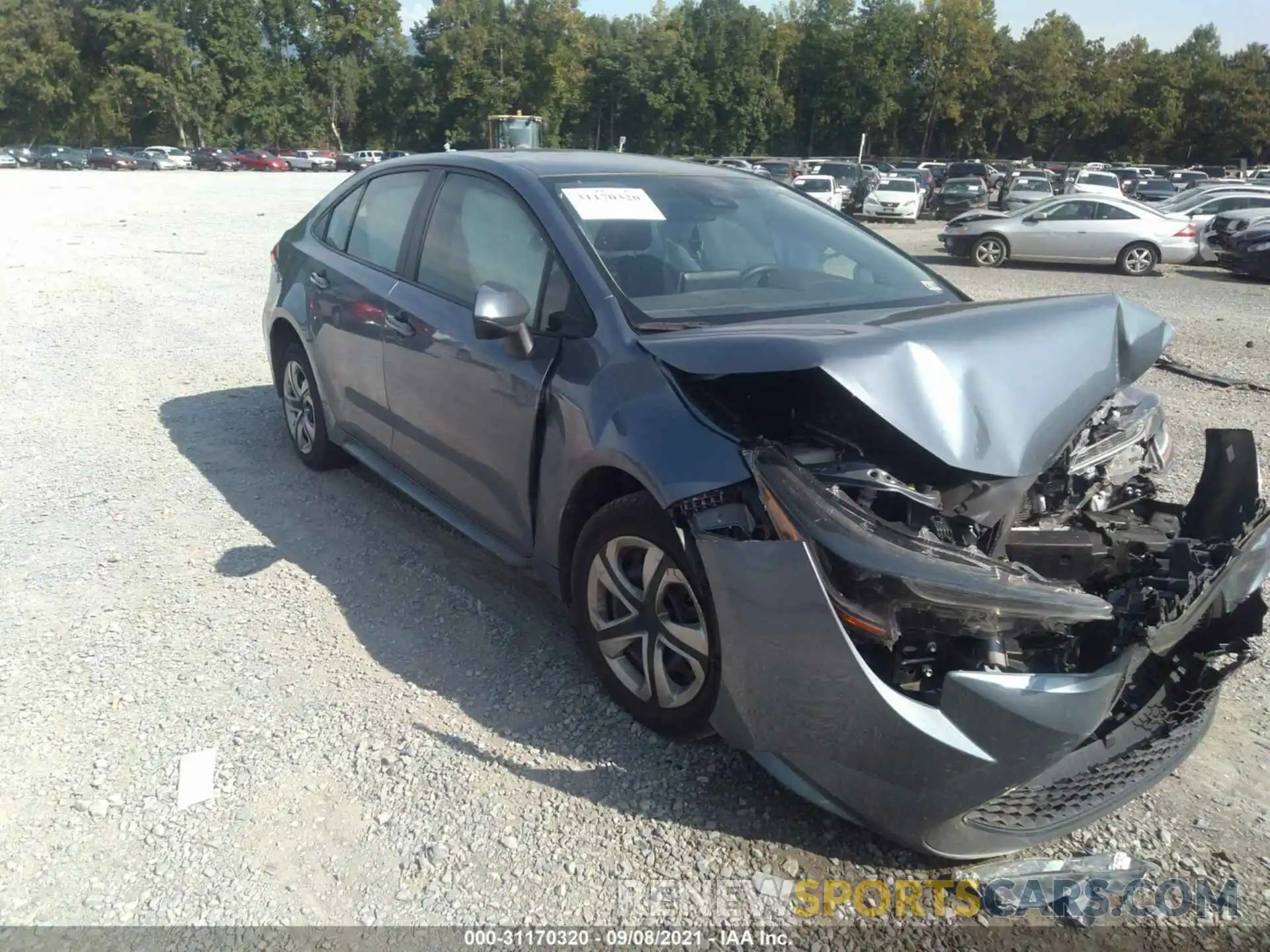 1 Photograph of a damaged car JTDEPRAE4LJ020993 TOYOTA COROLLA 2020