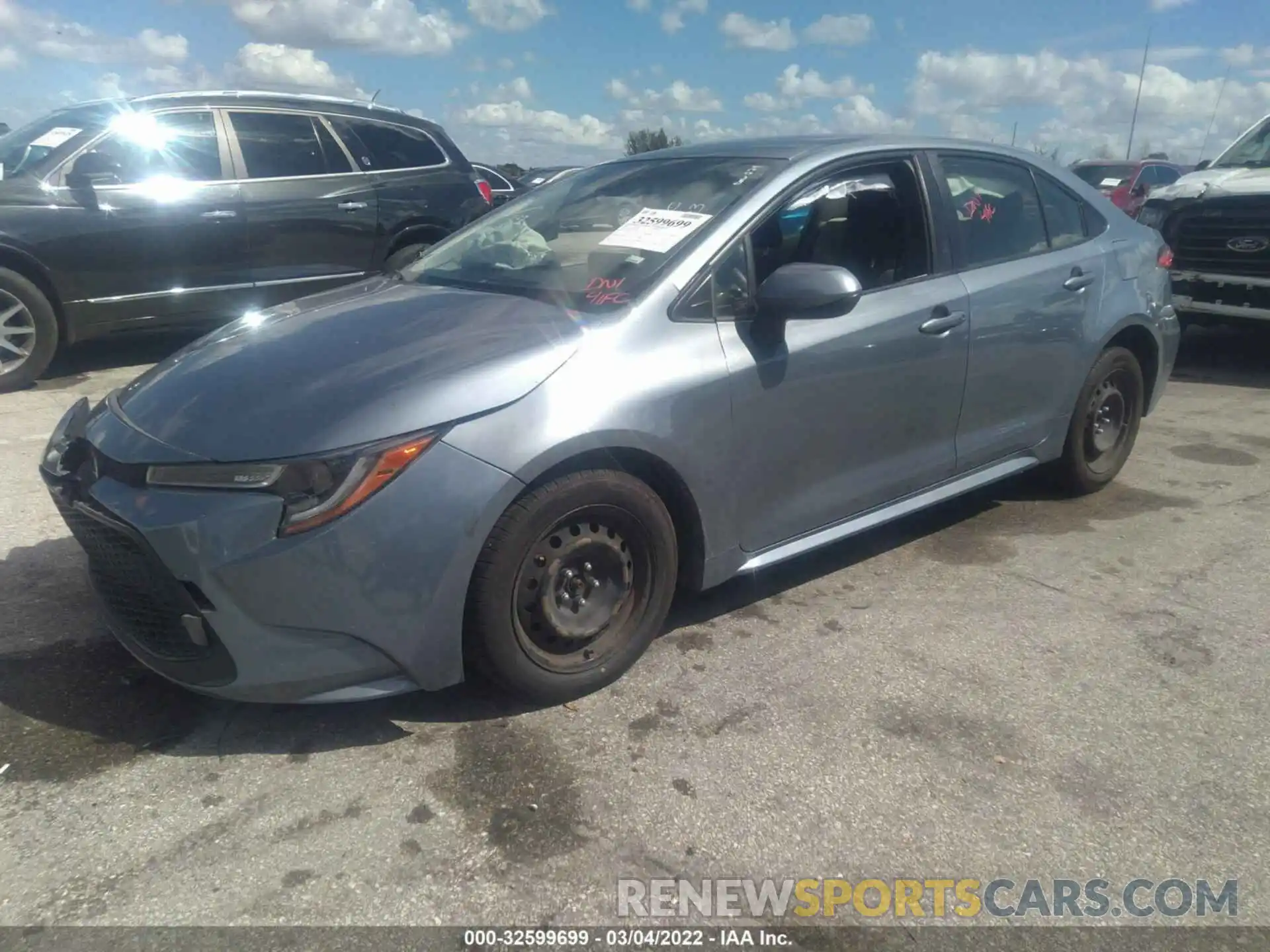 2 Photograph of a damaged car JTDEPRAE4LJ021156 TOYOTA COROLLA 2020