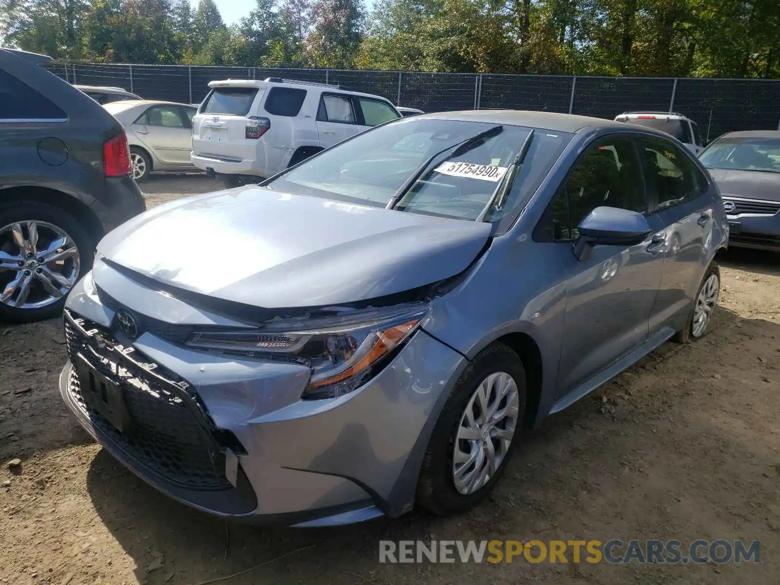 2 Photograph of a damaged car JTDEPRAE4LJ021318 TOYOTA COROLLA 2020