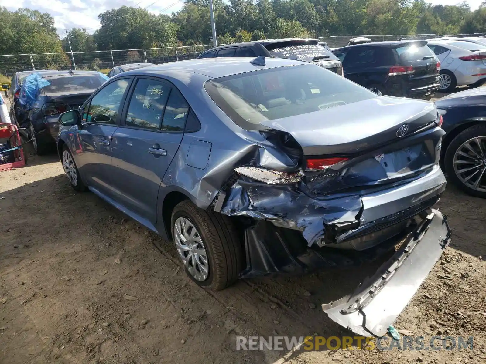 3 Photograph of a damaged car JTDEPRAE4LJ021318 TOYOTA COROLLA 2020