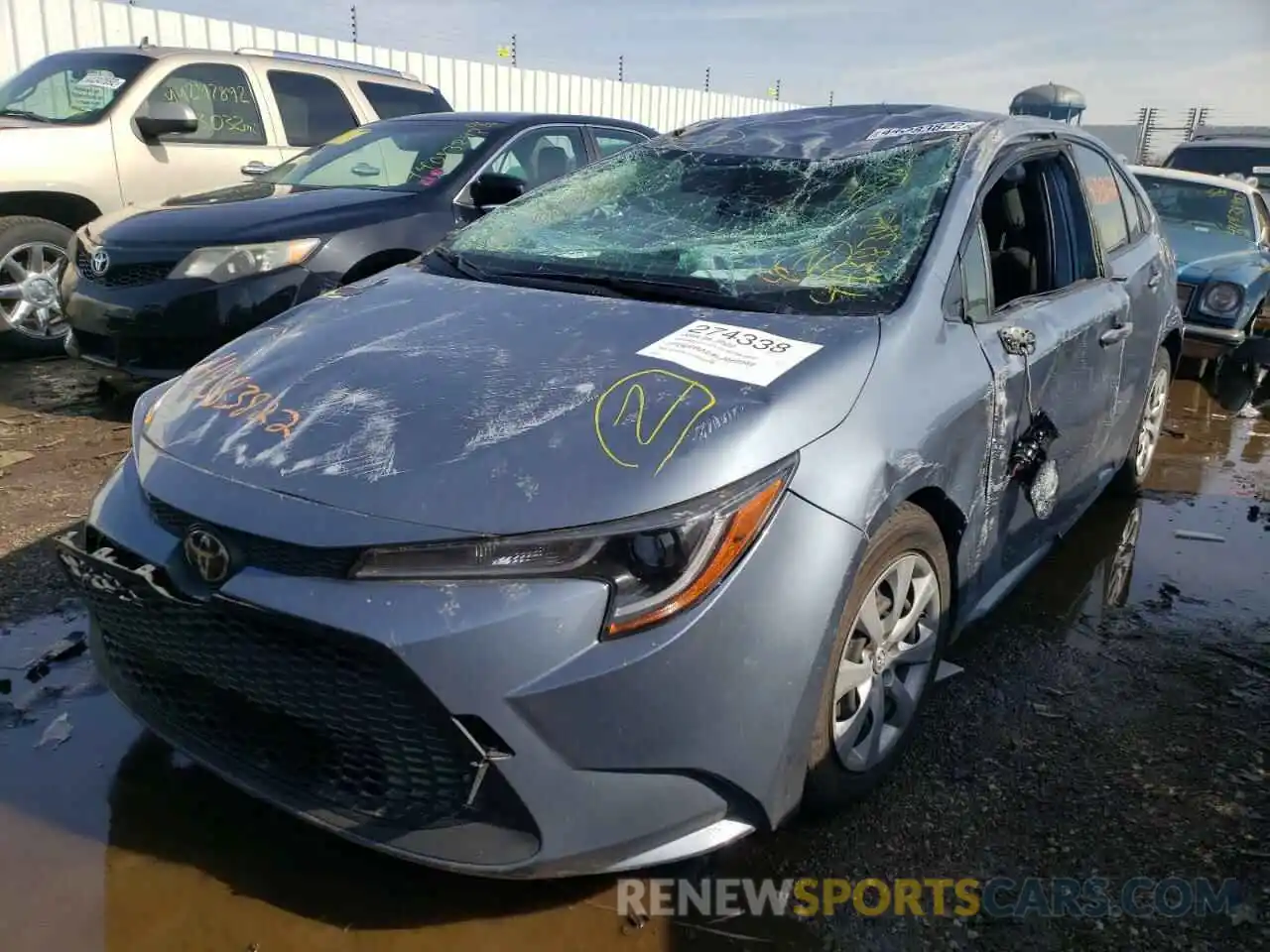 2 Photograph of a damaged car JTDEPRAE4LJ022369 TOYOTA COROLLA 2020