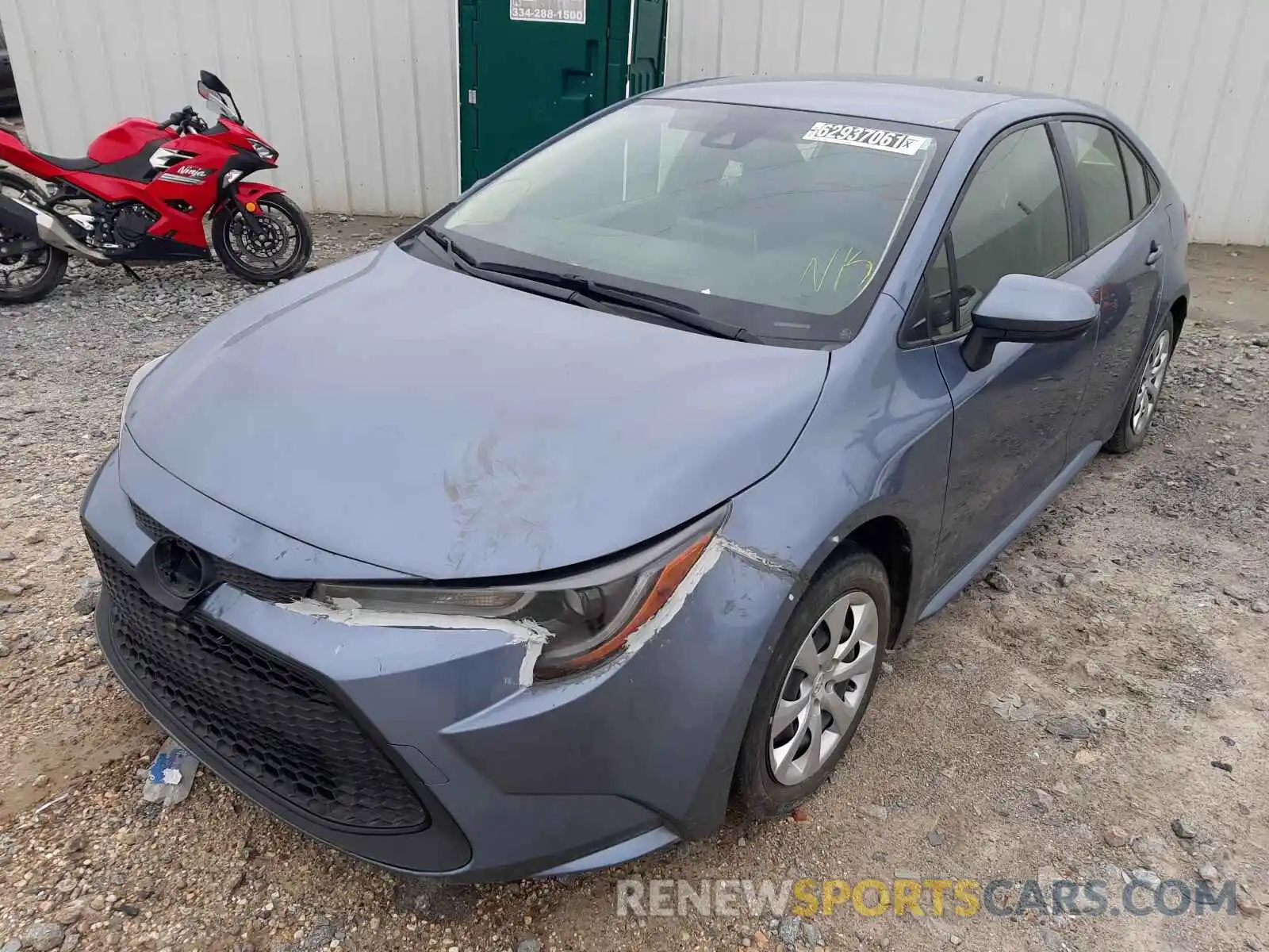 2 Photograph of a damaged car JTDEPRAE4LJ022534 TOYOTA COROLLA 2020