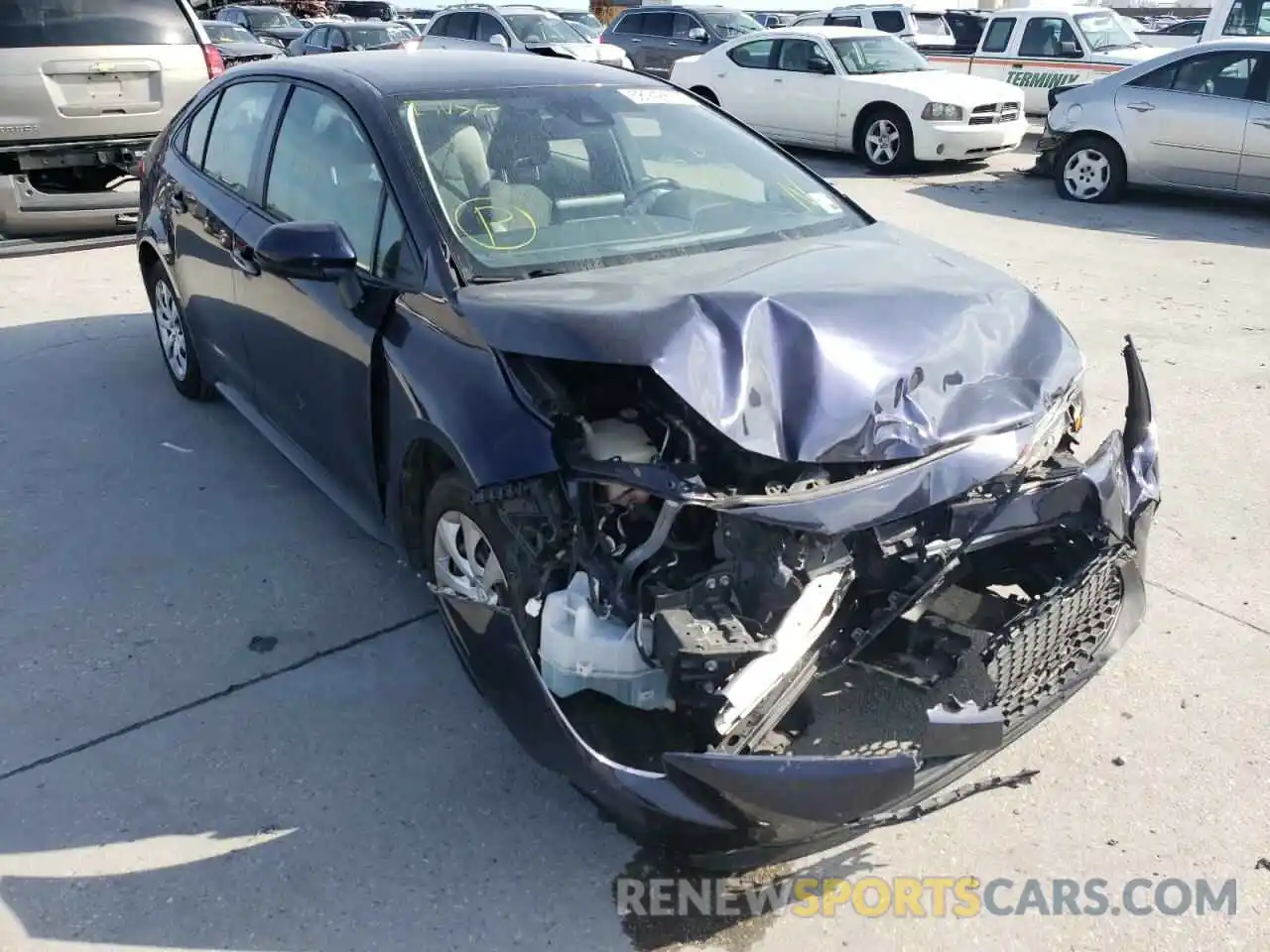 1 Photograph of a damaged car JTDEPRAE4LJ022761 TOYOTA COROLLA 2020