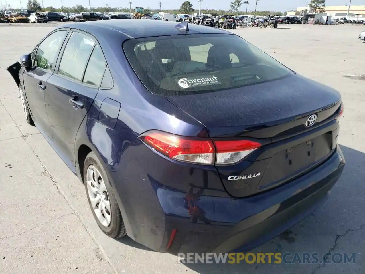 3 Photograph of a damaged car JTDEPRAE4LJ022761 TOYOTA COROLLA 2020