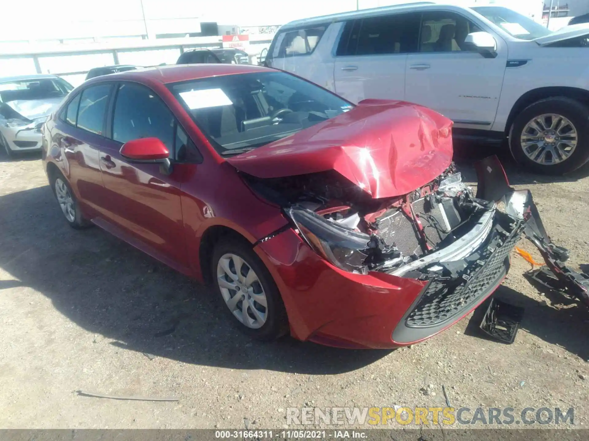 1 Photograph of a damaged car JTDEPRAE4LJ022775 TOYOTA COROLLA 2020