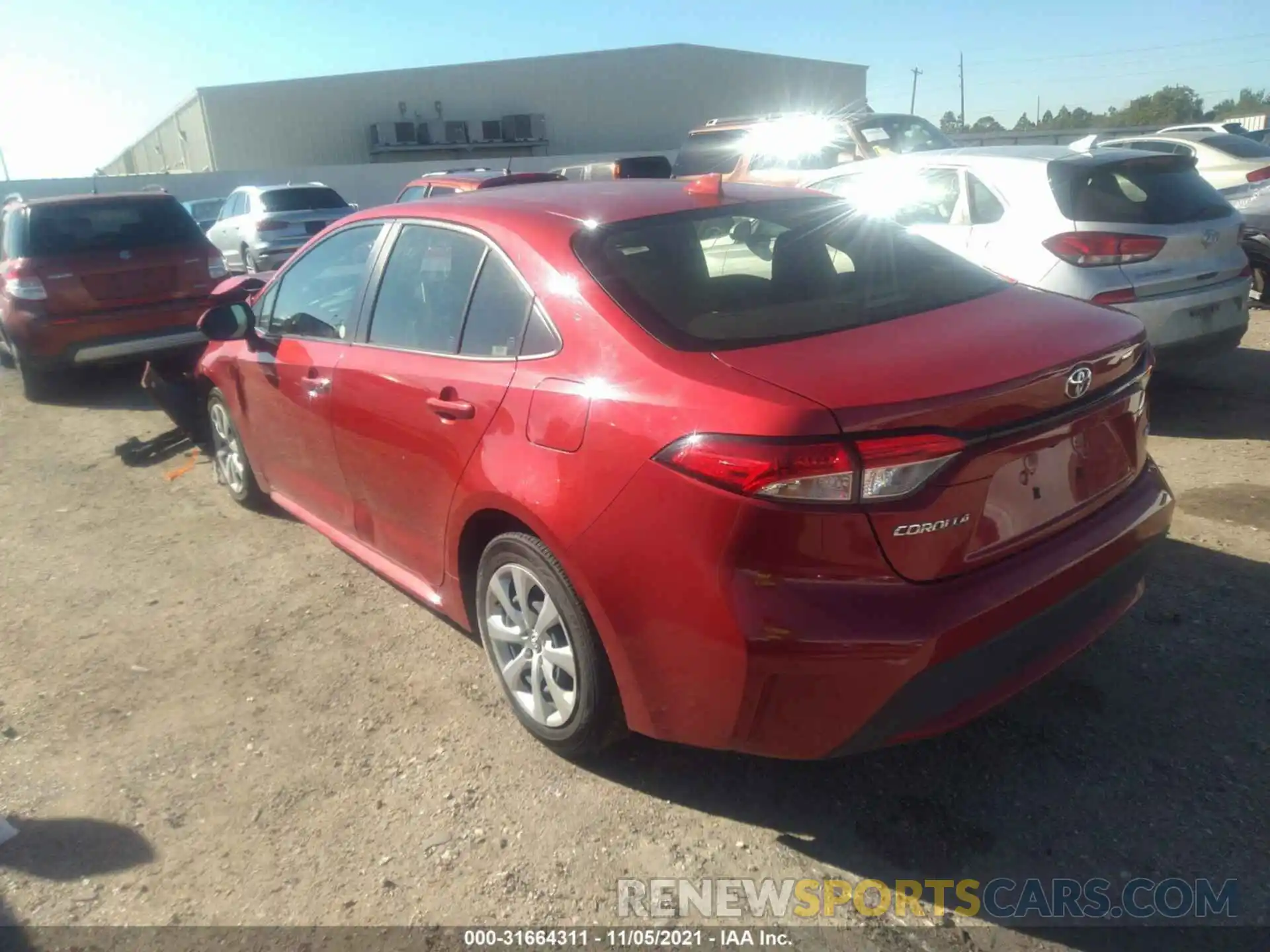 3 Photograph of a damaged car JTDEPRAE4LJ022775 TOYOTA COROLLA 2020