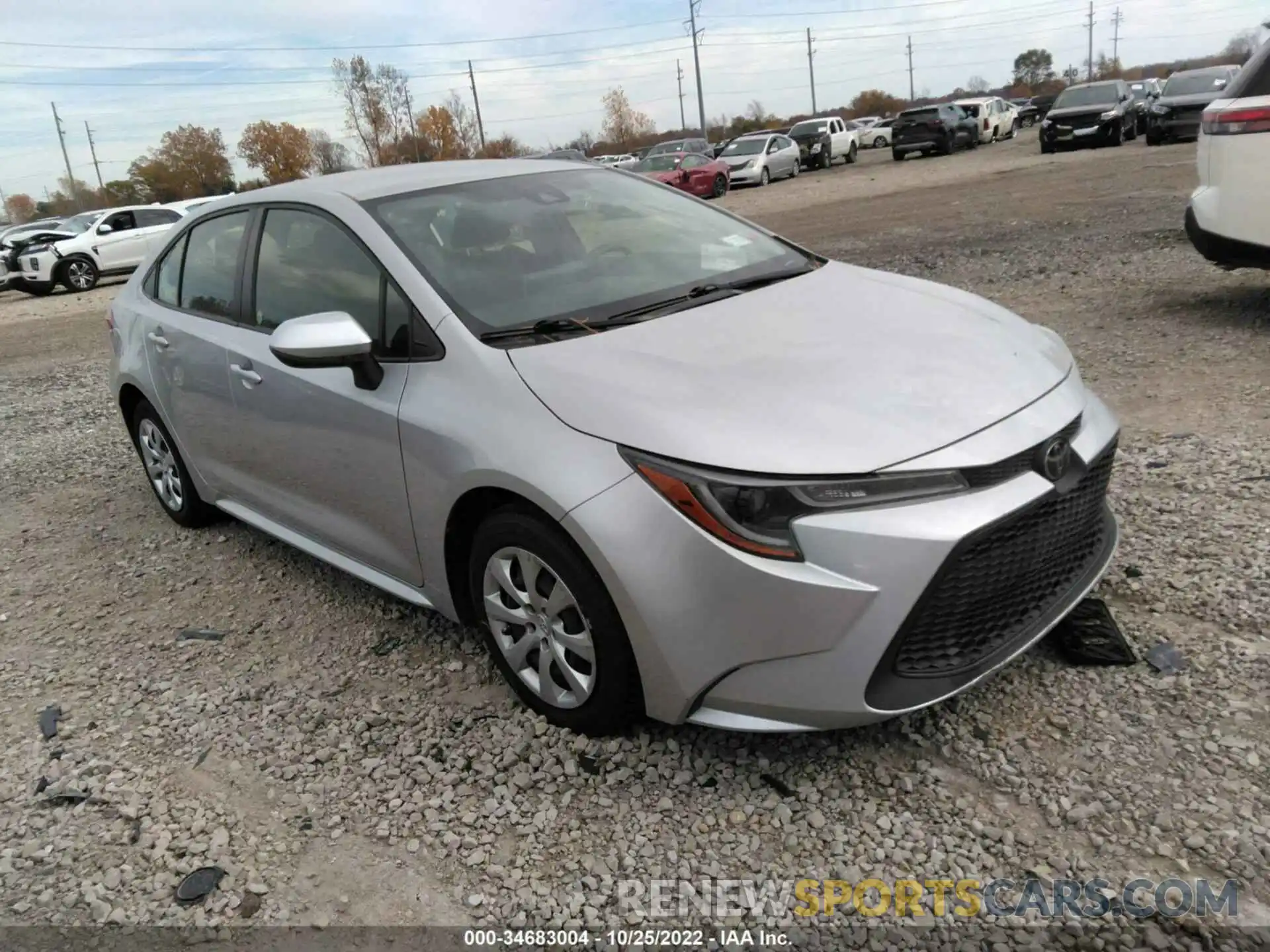 1 Photograph of a damaged car JTDEPRAE4LJ022808 TOYOTA COROLLA 2020